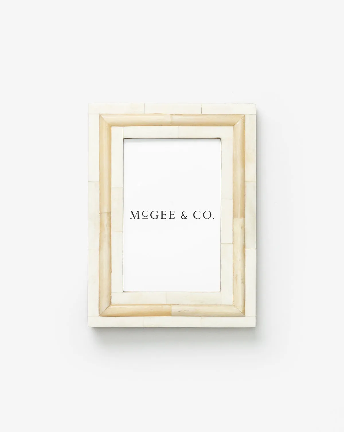Inlay Bone 4x6 Photo Frame - Bone, Engineered Wood product