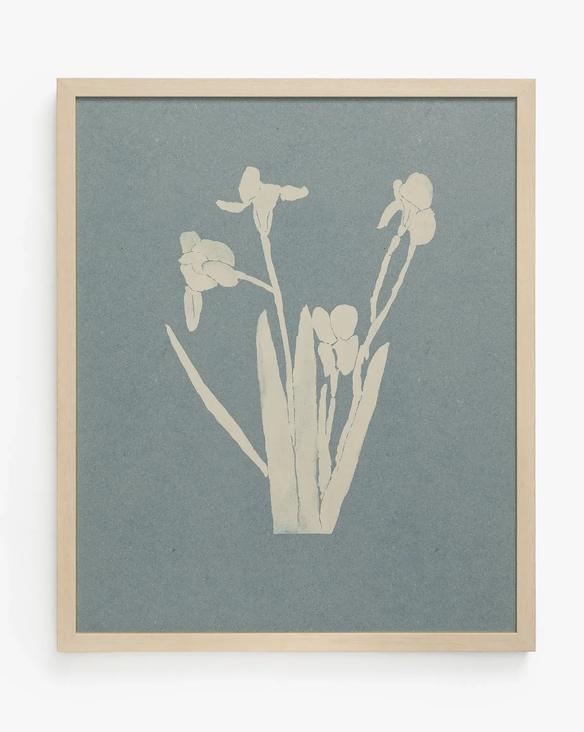 Iris Ink Block Print Wall Art - Blue, White product