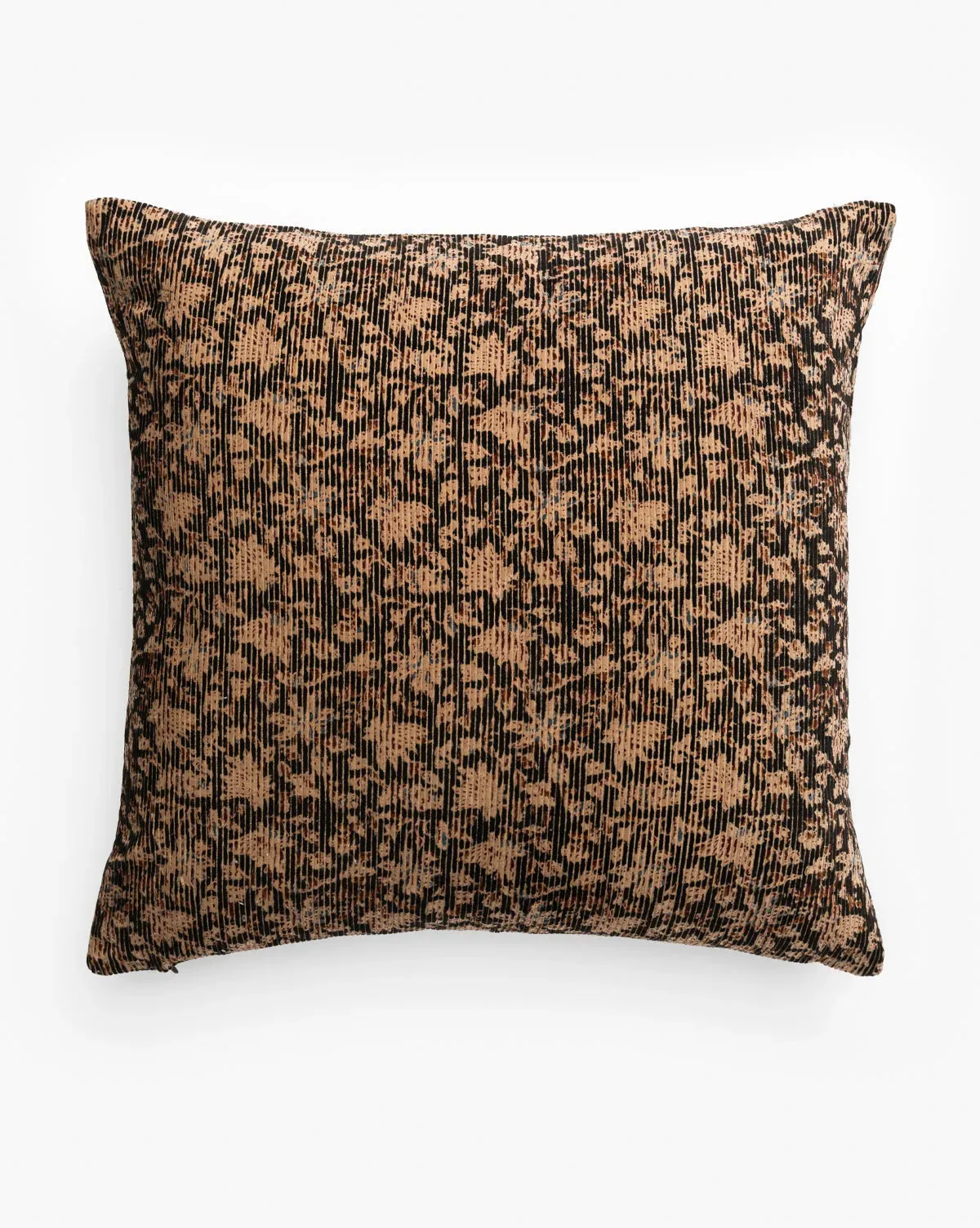 Isolde Velvet Block Print Pillow Cover - Rust, Cotton product