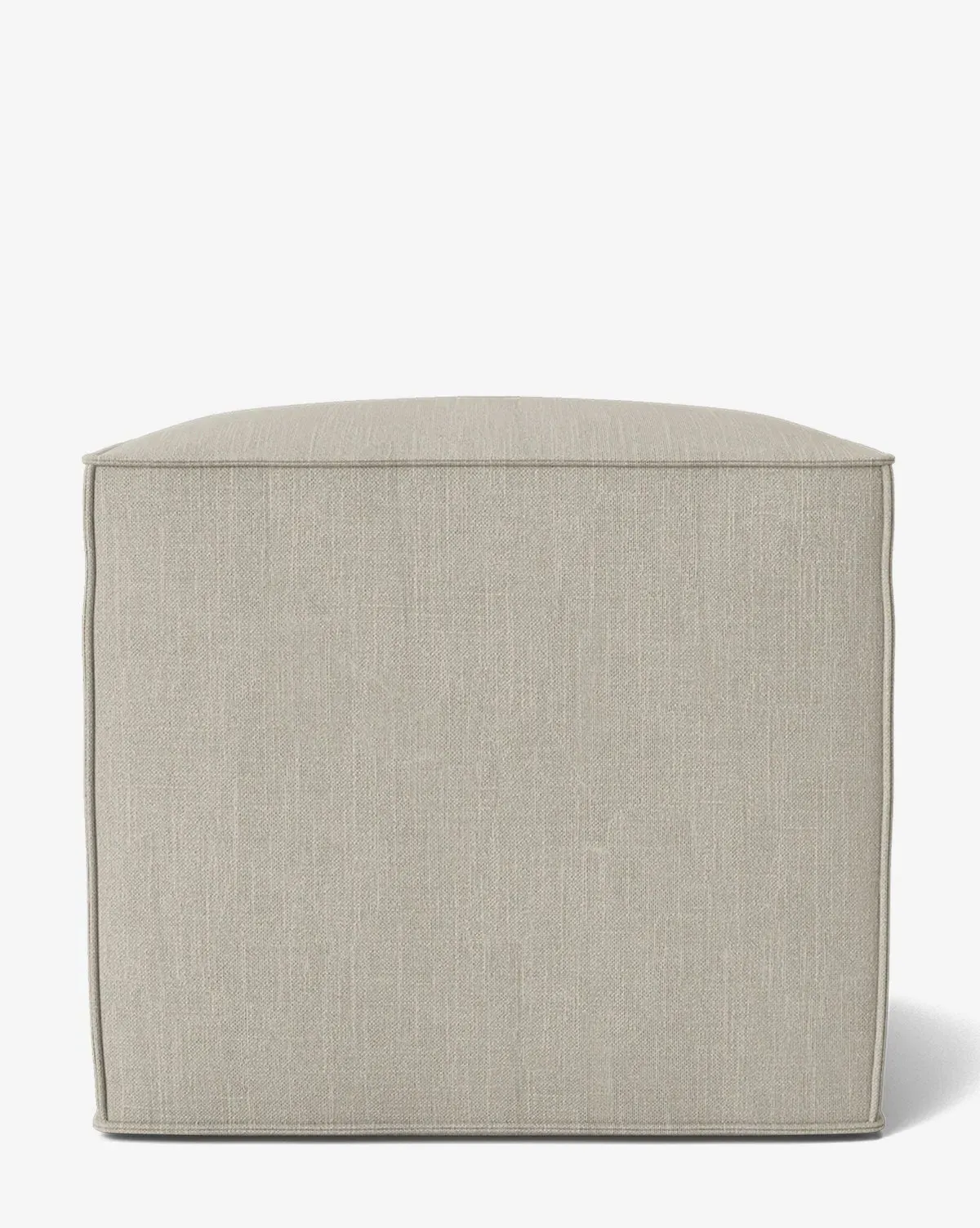 Johannes Cube Ottoman - Basalt Belgian Linen product