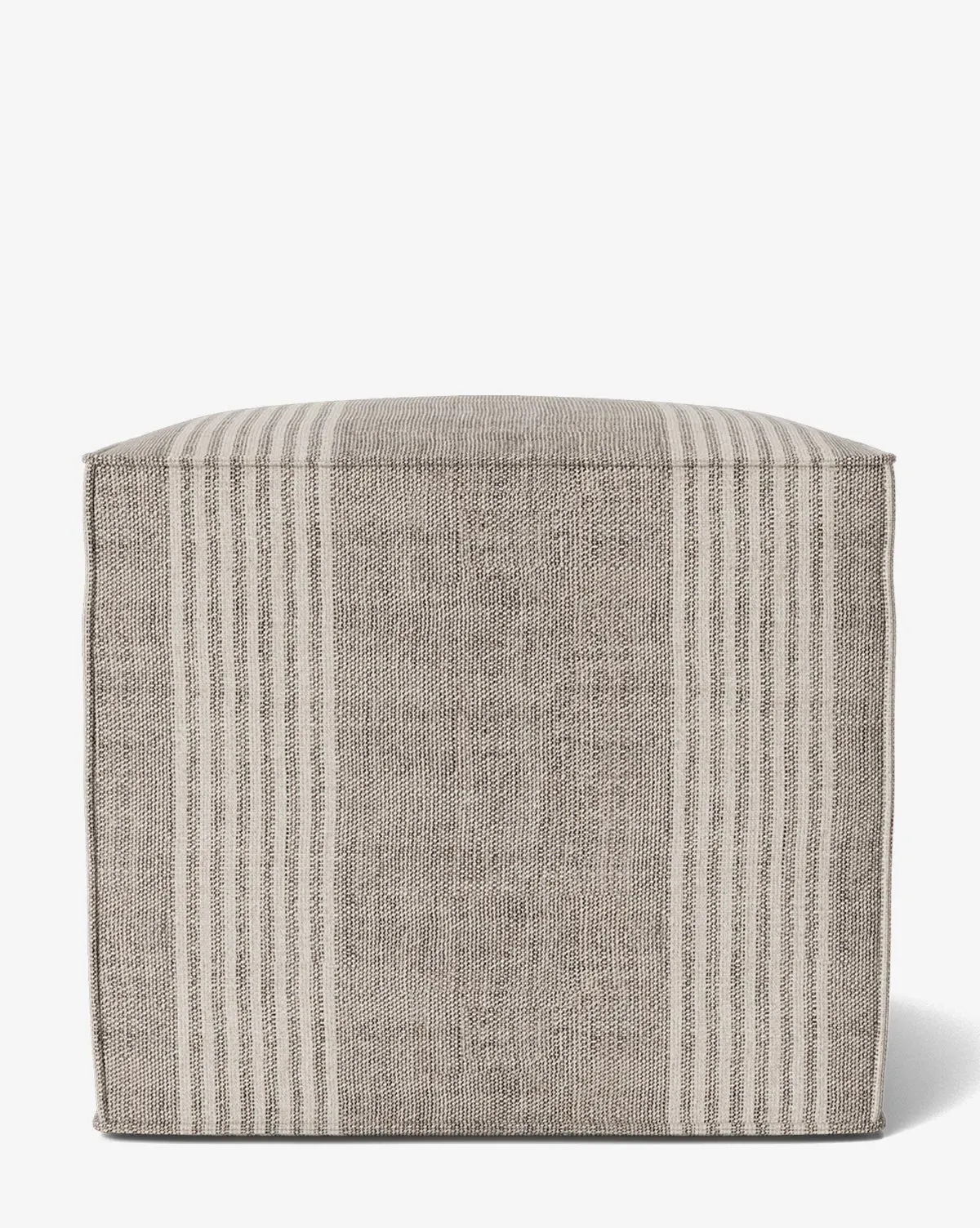 Johannes Cube Ottoman - Linen Stripe product