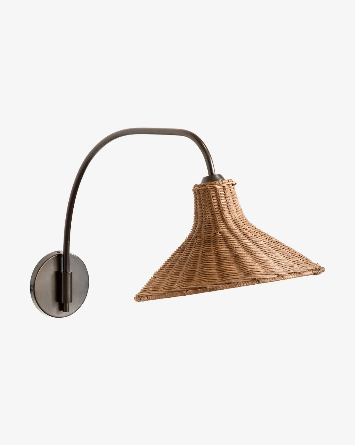 Johanson Woven Bell Shade Sconce - Rattan, Antique Bronze product