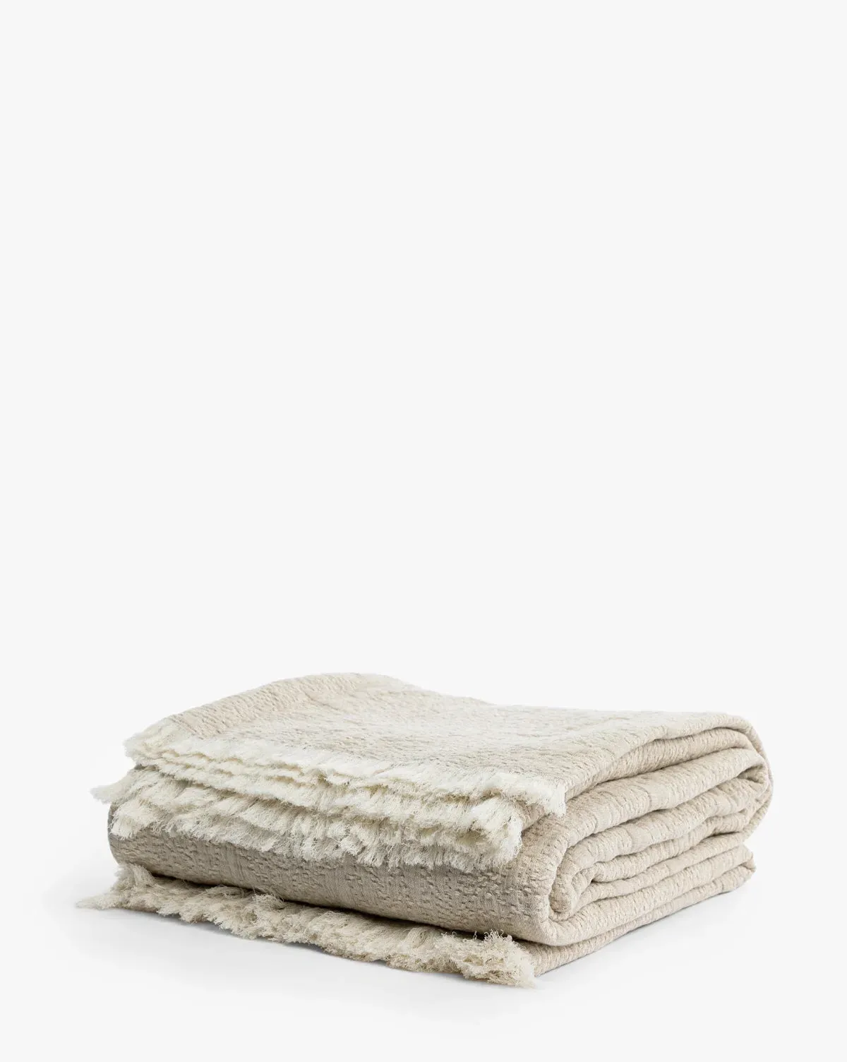 Juno Full/Queen Coverlet with Fringe Edges - Gray product