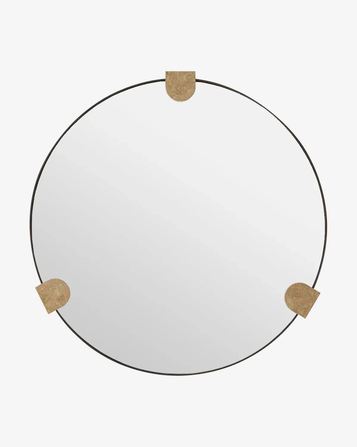 Kairos Wall Mirror - Bronze, Faux Travertine Resin product