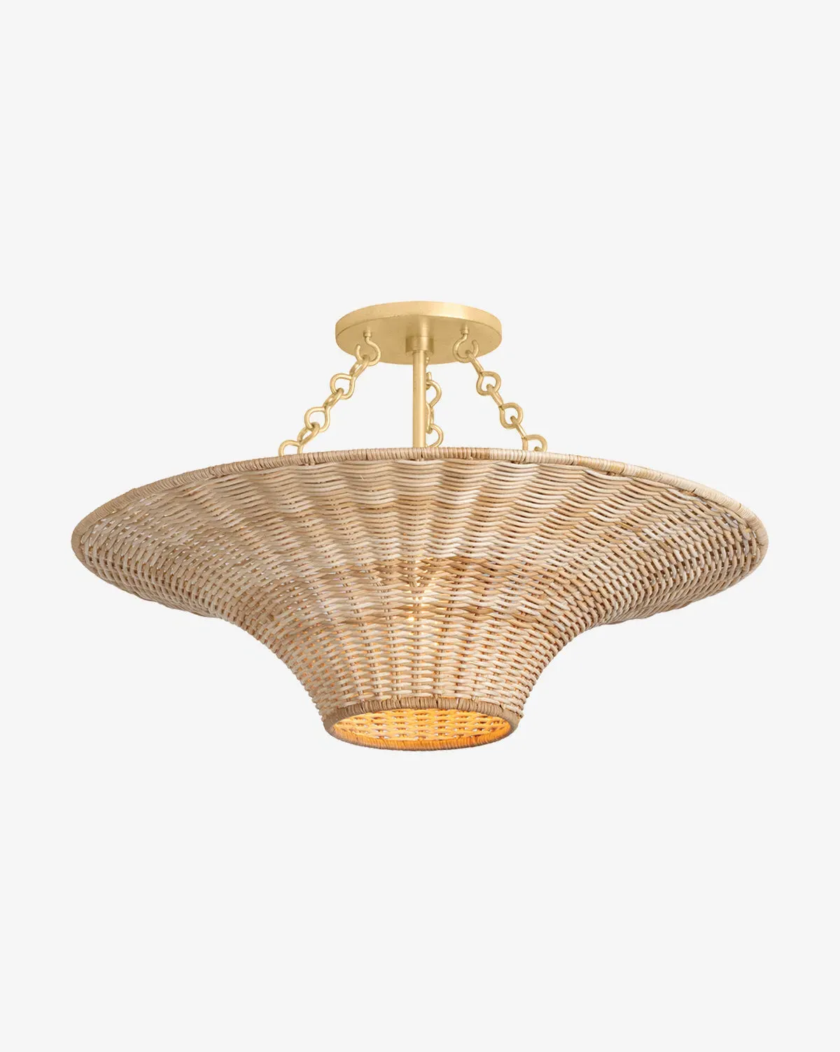 Ketan Flush Mount - Rattan, Gold product