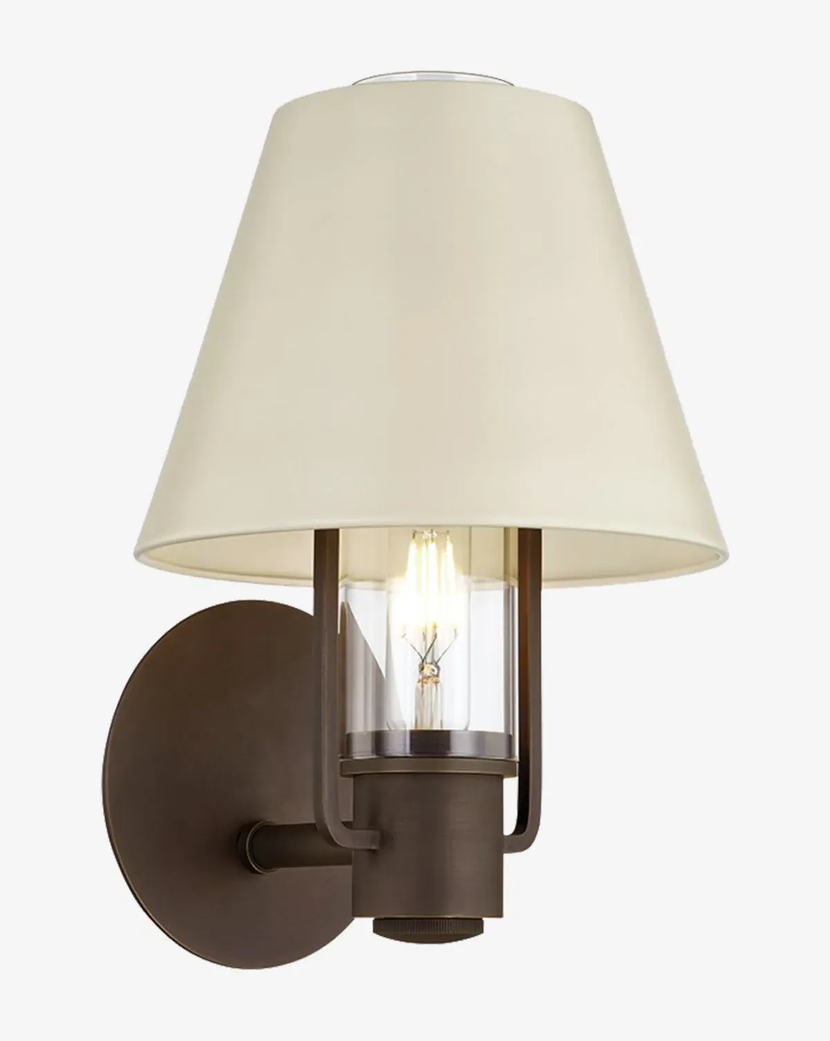 Kindle Wall Sconce with Tapered Shade - Bronze, Steel product