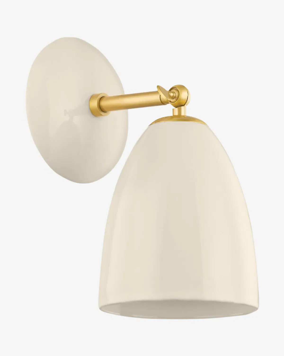 Kirsten Wall Sconce - Ceramic, Aged Brass product