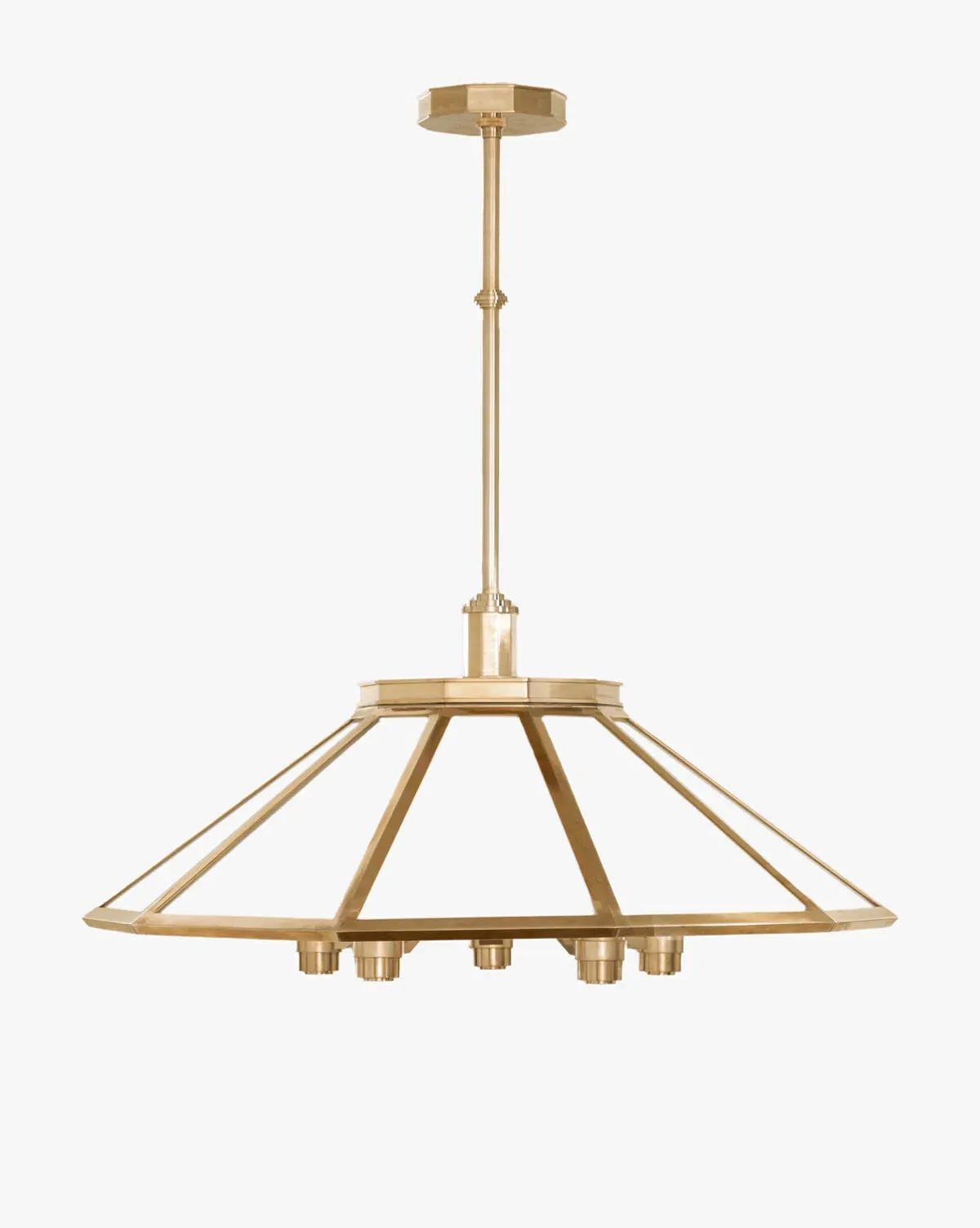 Knightley Chandelier - Antique Brass, Mirrored Glass product
