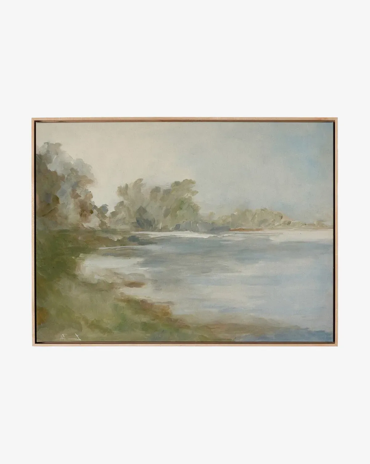 Lake by Lauren Fuhr Giclee Print - Natural Maple Frame product