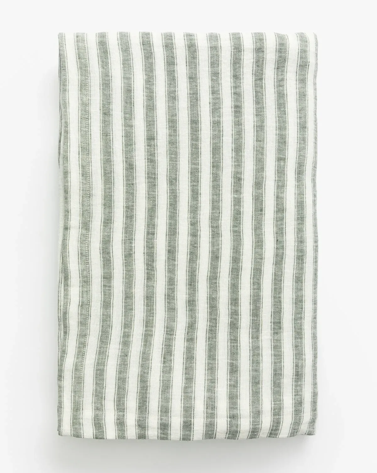 Larkin Stripe Tablecloth - Green, Linen product