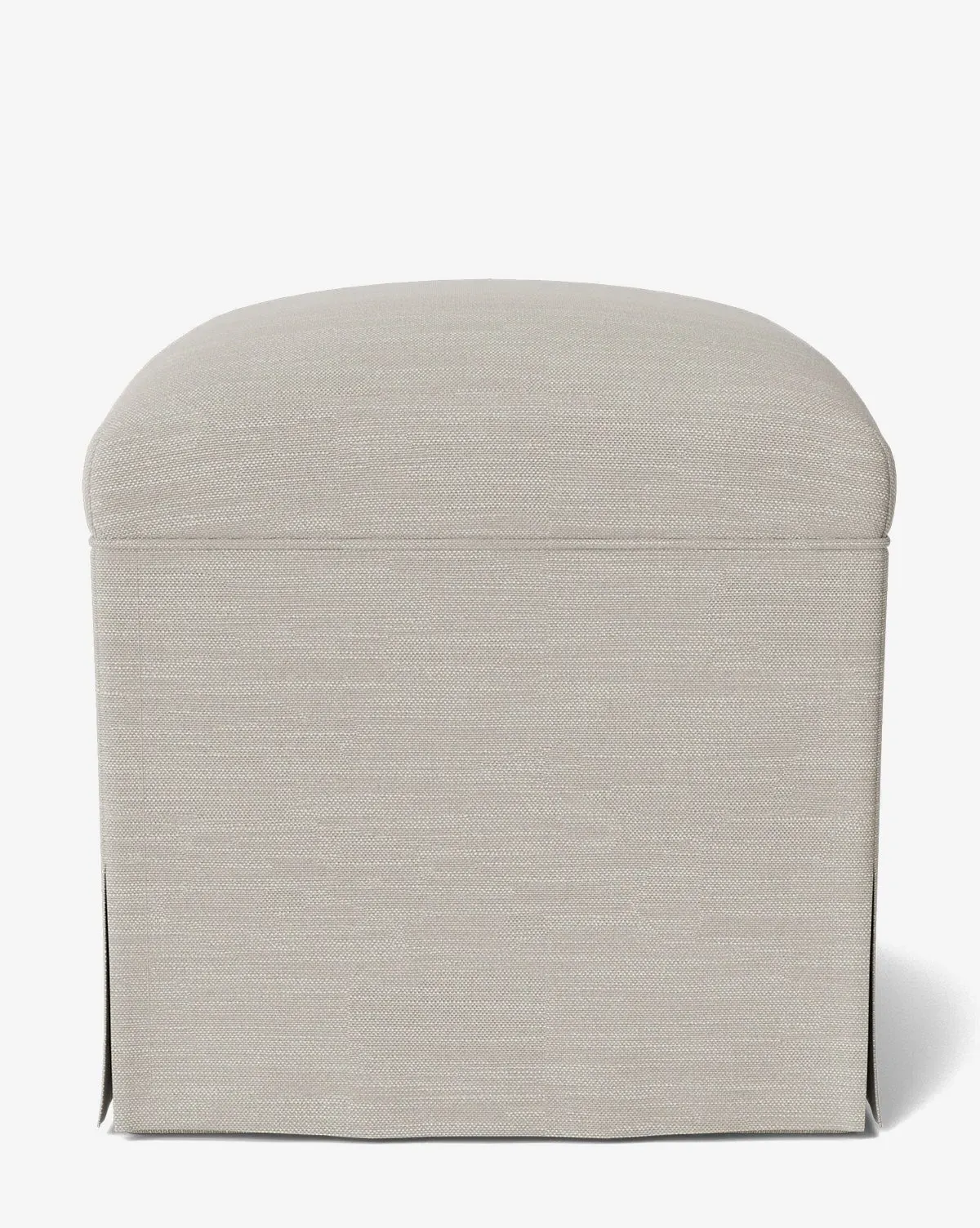Latimer Ottoman with Fitted Crown - Perennials White Sands product