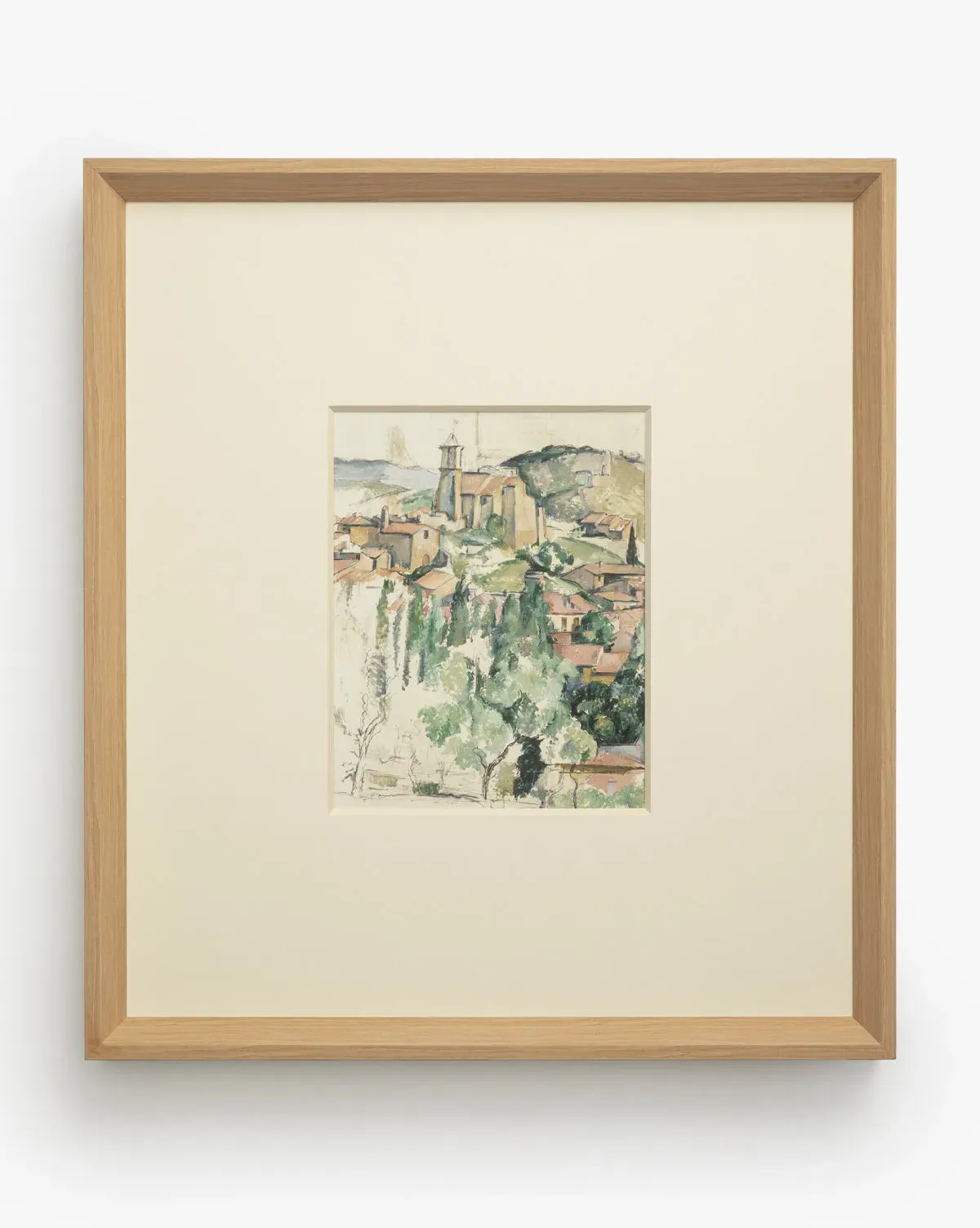 Le Village Framed Giclee Print - Natural Woodgrain product