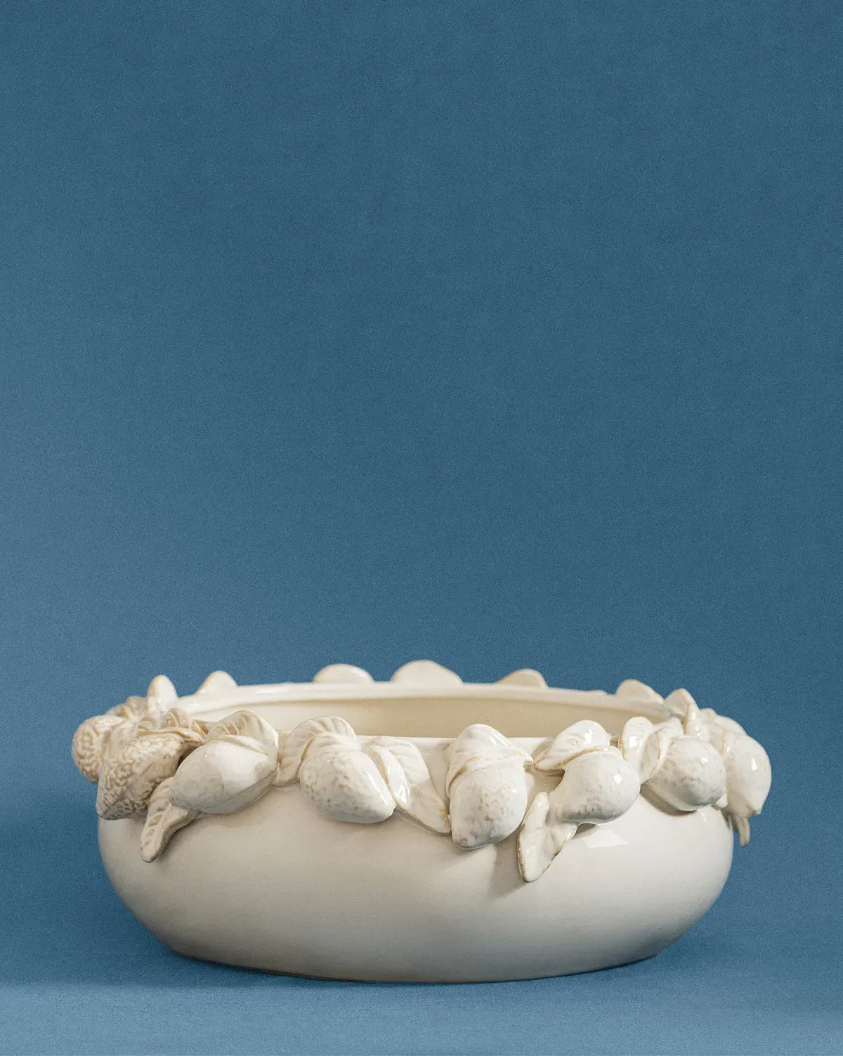 Lemon Lined Bowl - Cream, Stoneware product