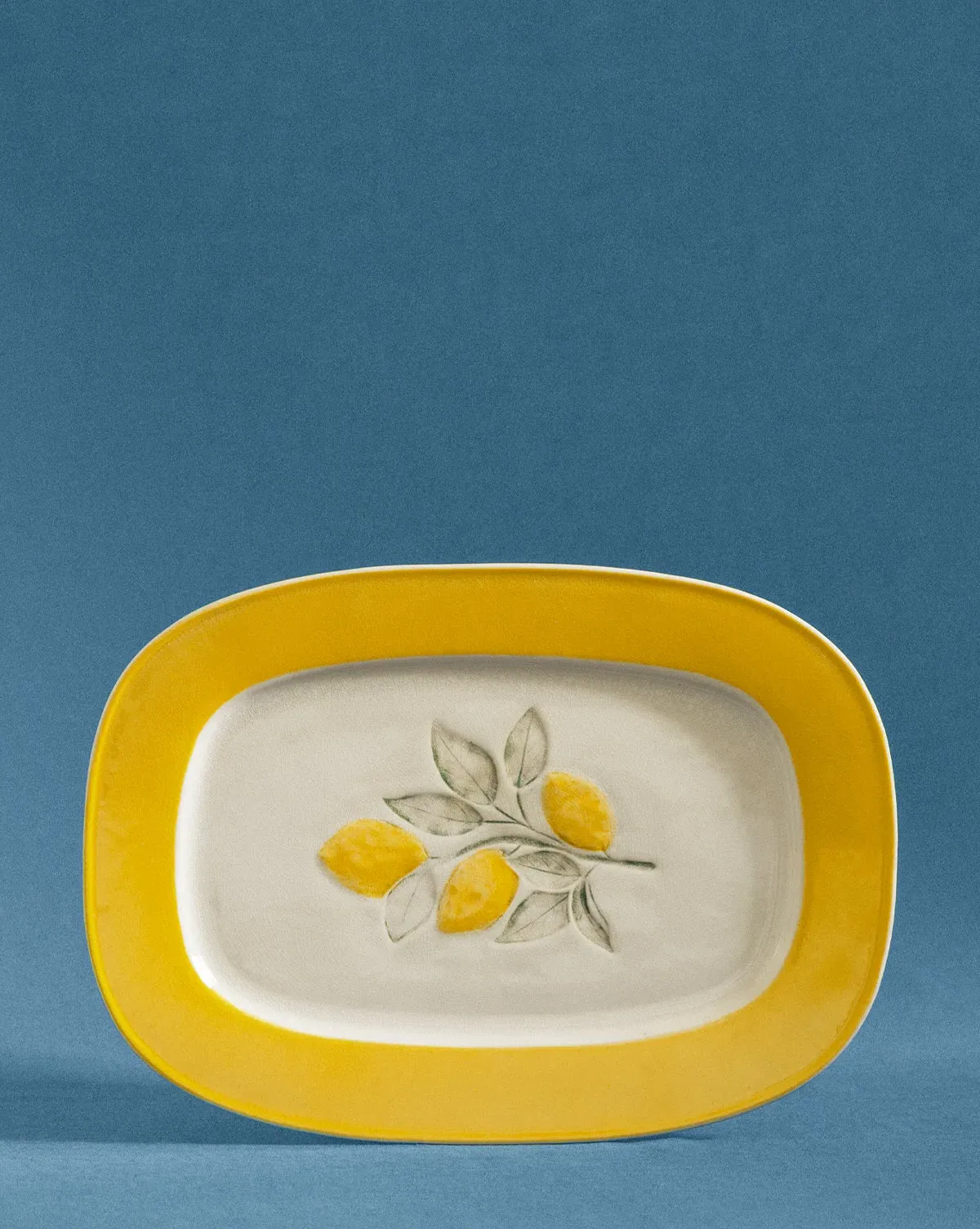 Lemons Stoneware Plate - Yellow product