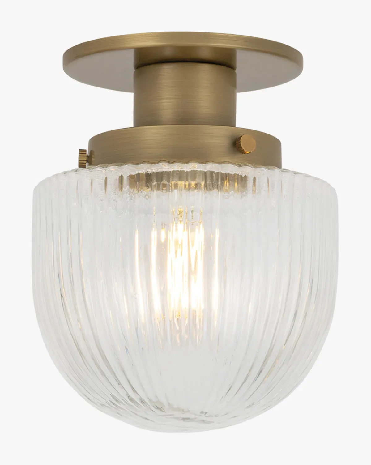 Leslie Semi-Flush Mount - Brass, Glass product