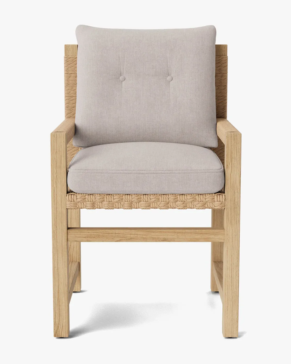Lindon Outdoor Dining Chair - Light Gray, Teak product
