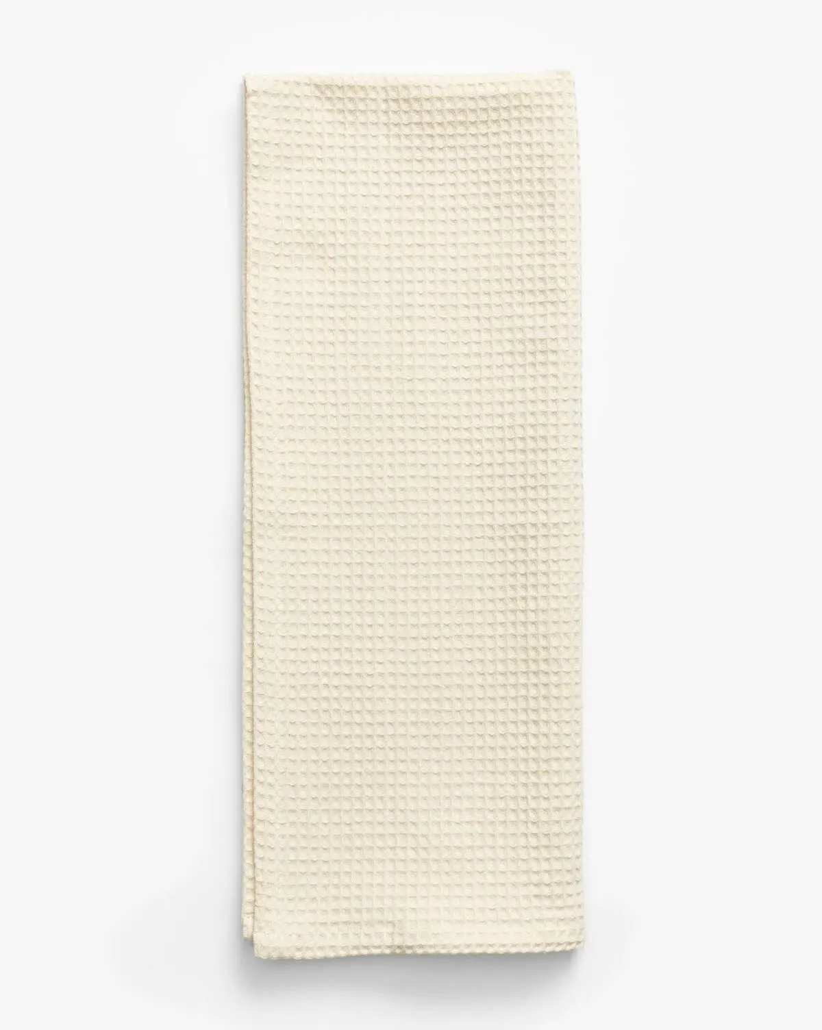 Linen Blend Waffle Tea Towel - Cream product
