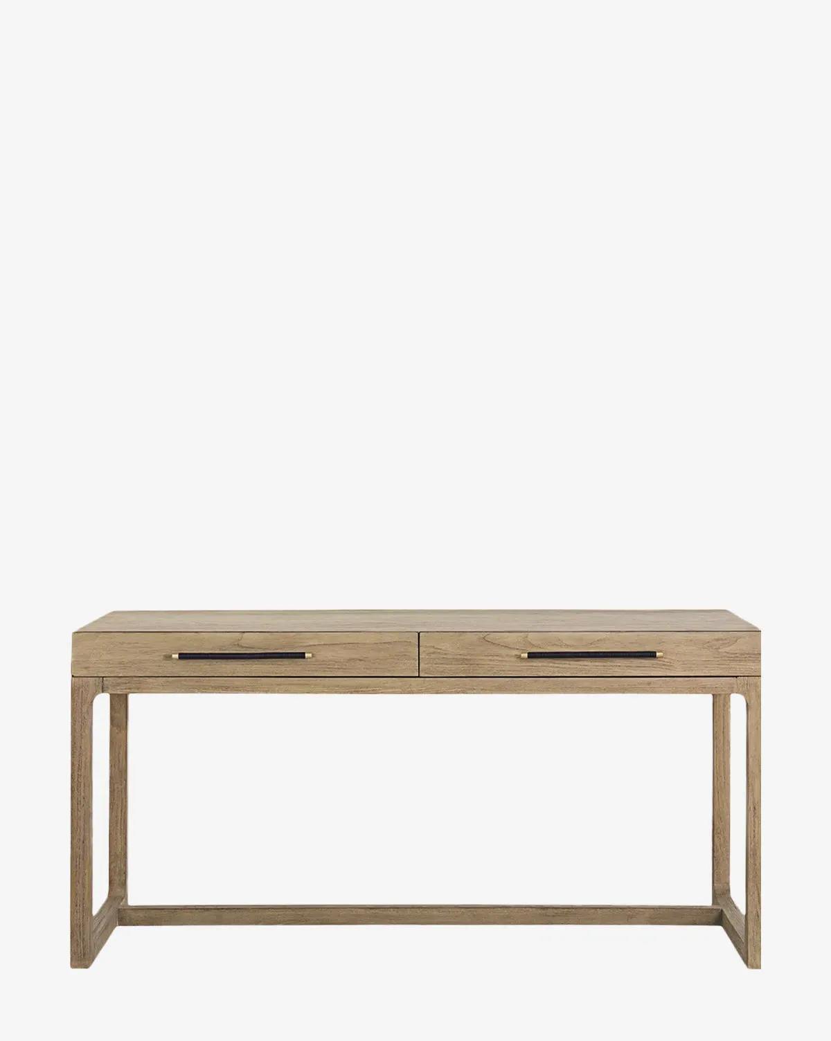 Linton Desk with Rattan Handles - Brass product