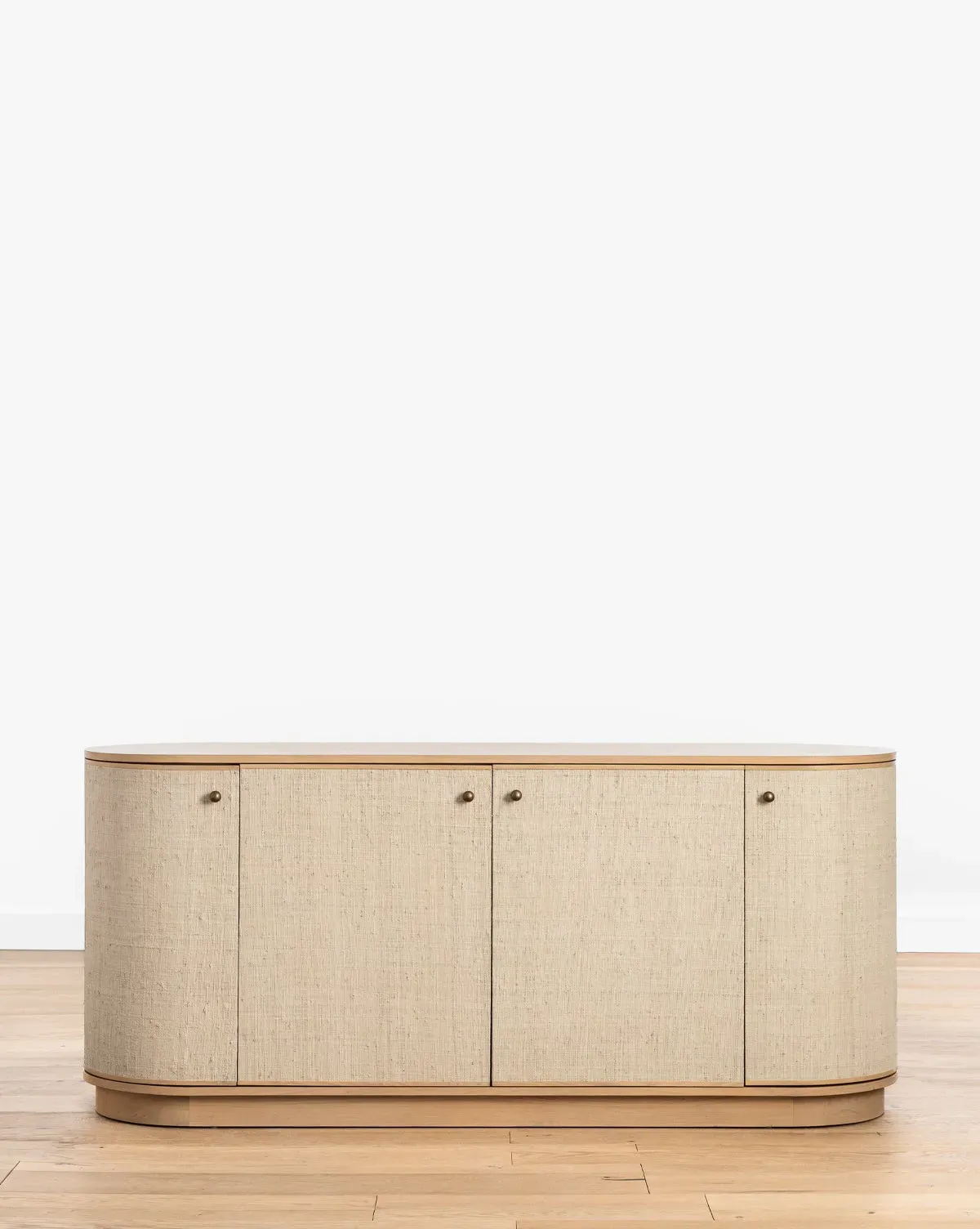 Linu Woven Sideboard - White Oak, Grasscloth product