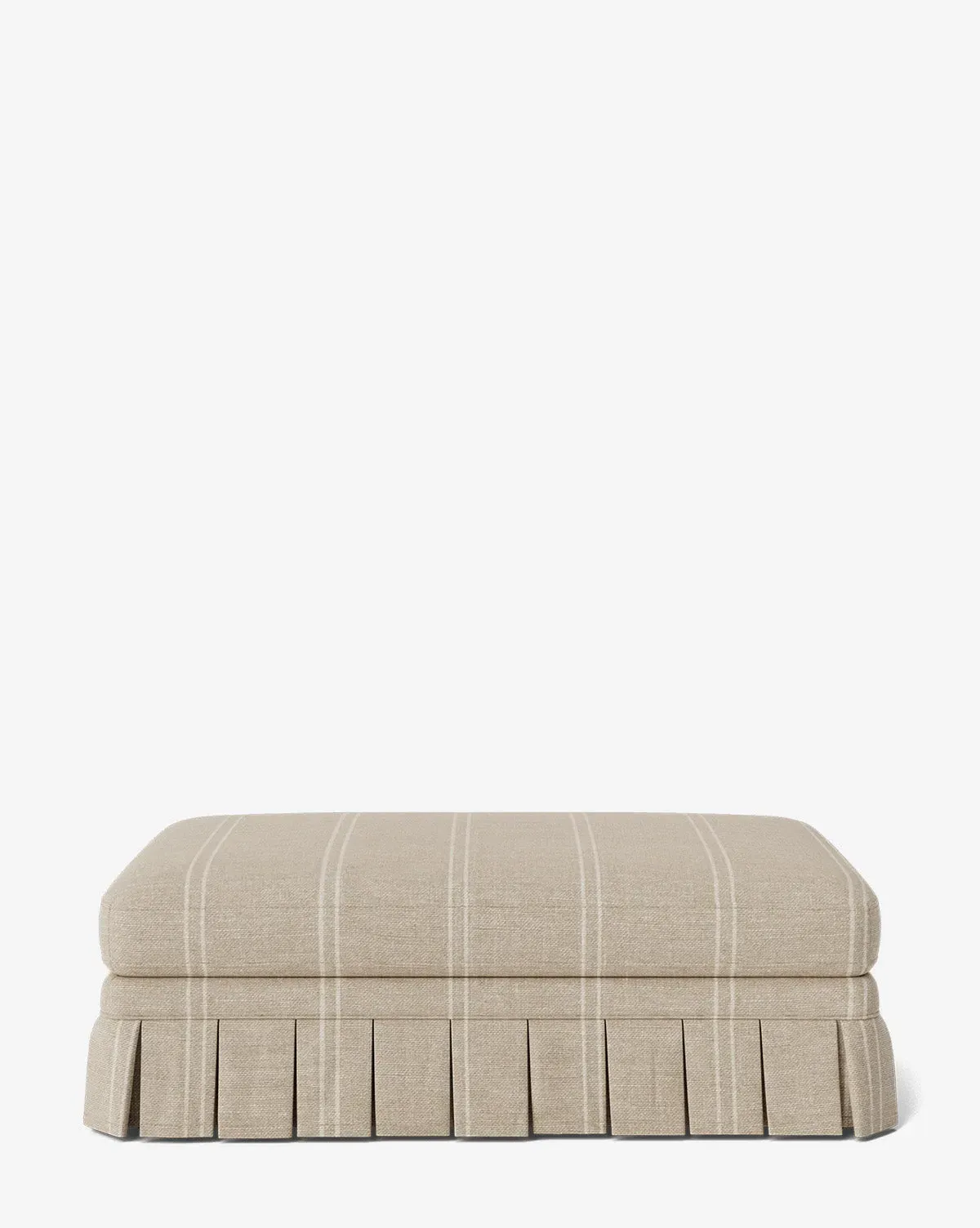 Louisa Ottoman - Oatmeal & Ivory Stripe Linen product