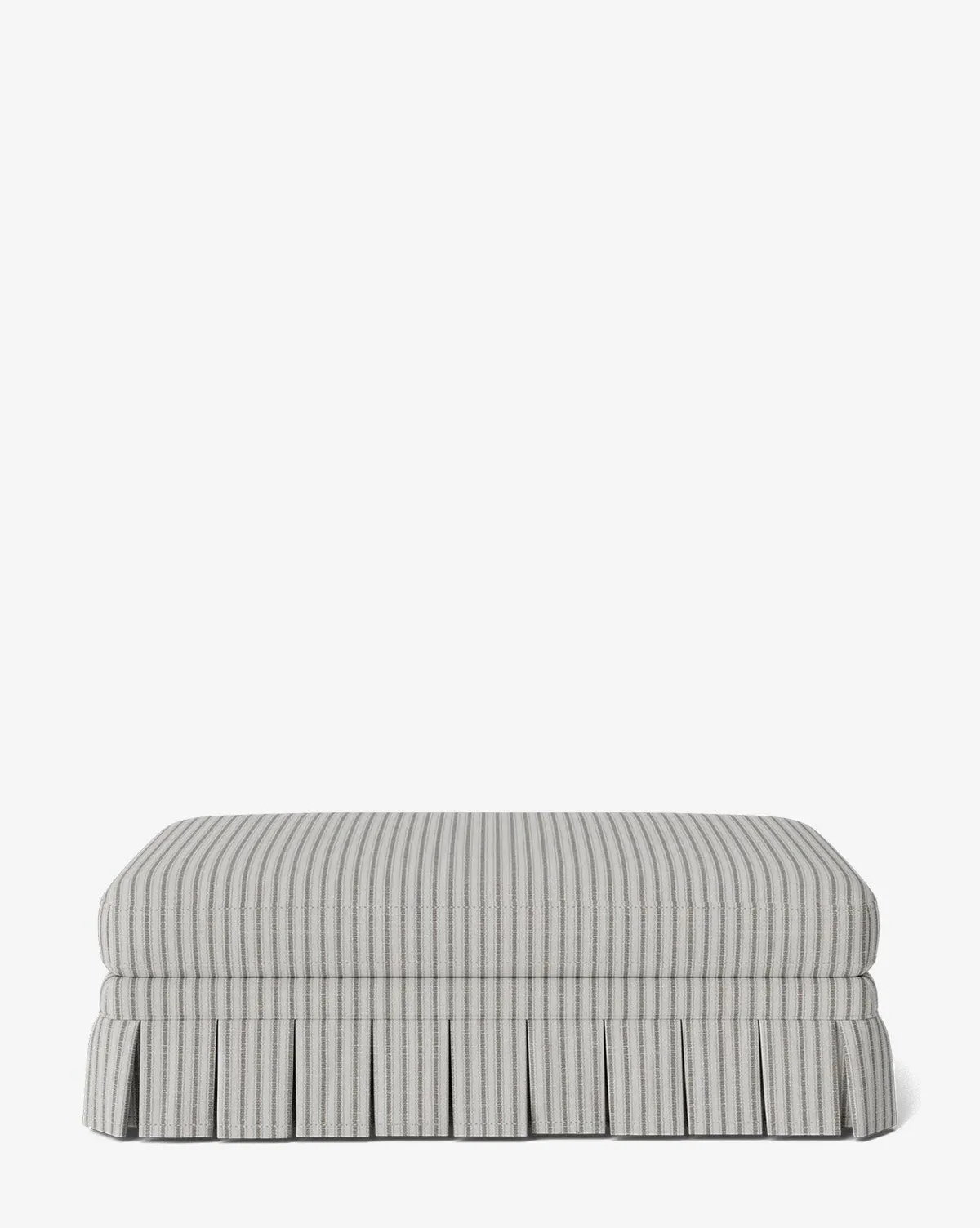 Louisa Ottoman with Box Pleat Skirt - Taupe product