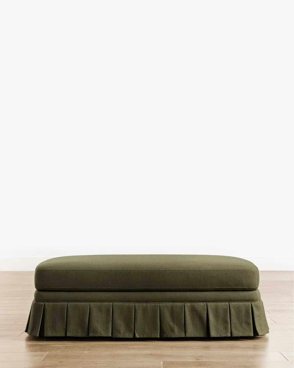 Louisa Ottoman with Box Pleat Skirt - Thyme product