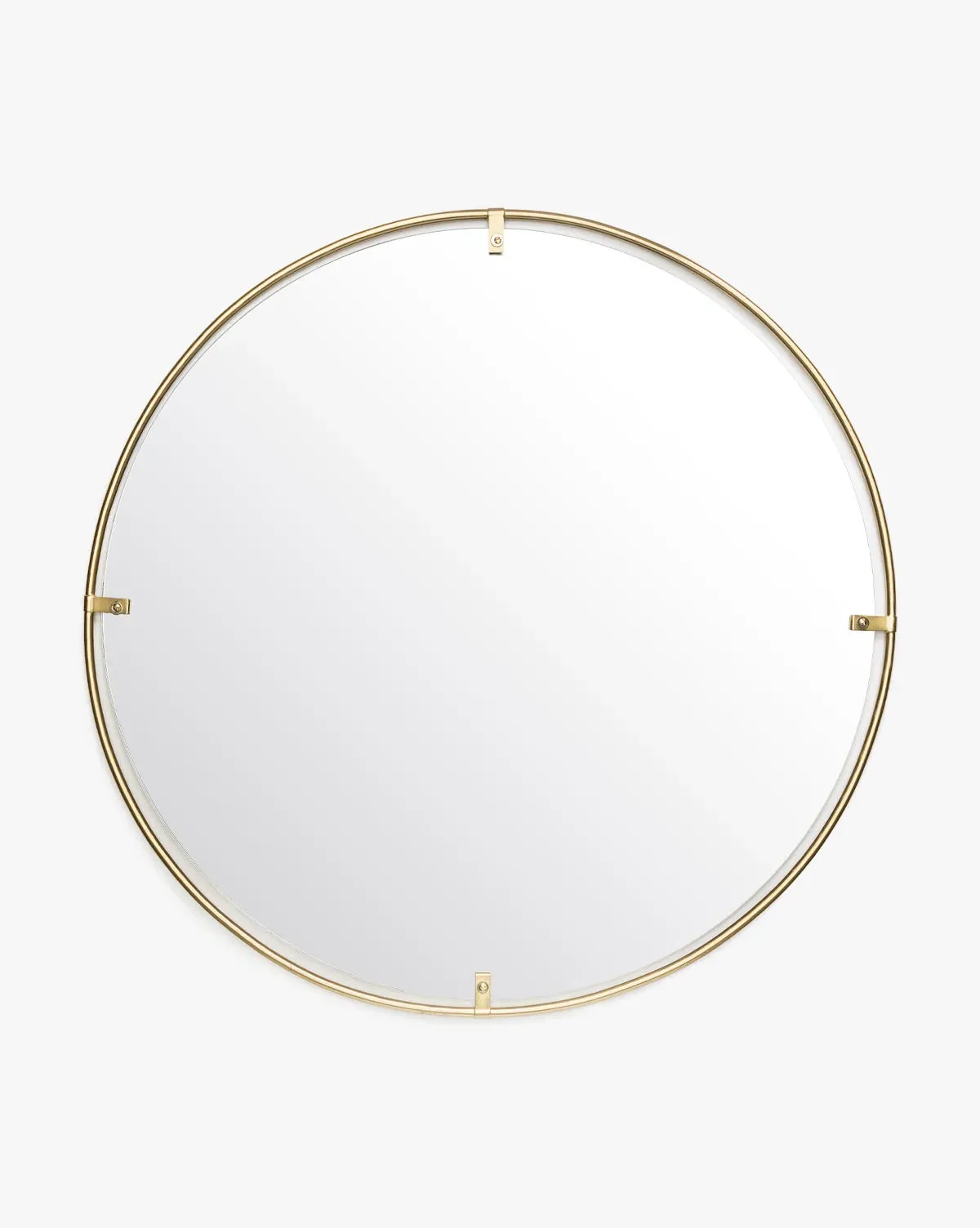 Lucas Round Tube Mirror - Antique Brass, Stainless Steel product