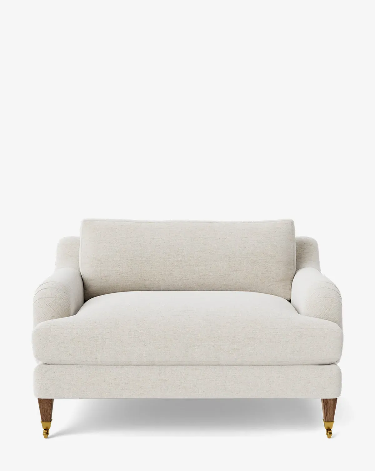 Lucille English Roll Arm Chair and a Half - Alabaster, Crypton product