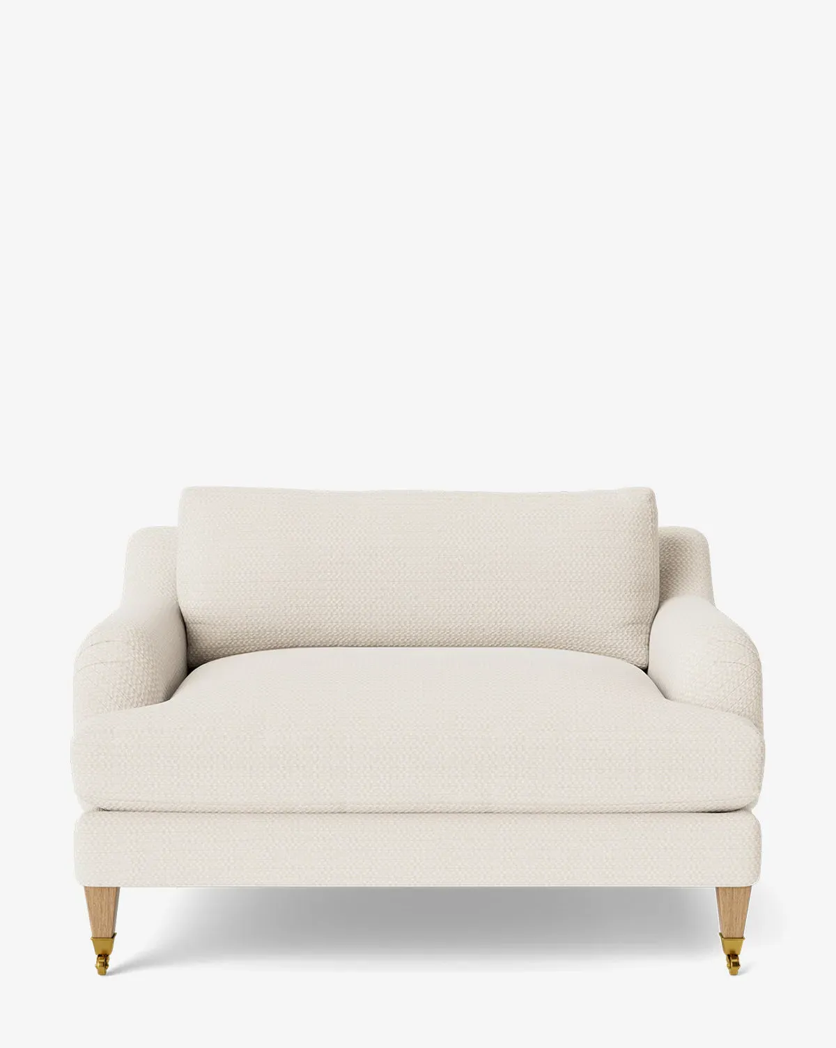 Lucille English Roll Arm Chair and a Half - Almond, Crypton product