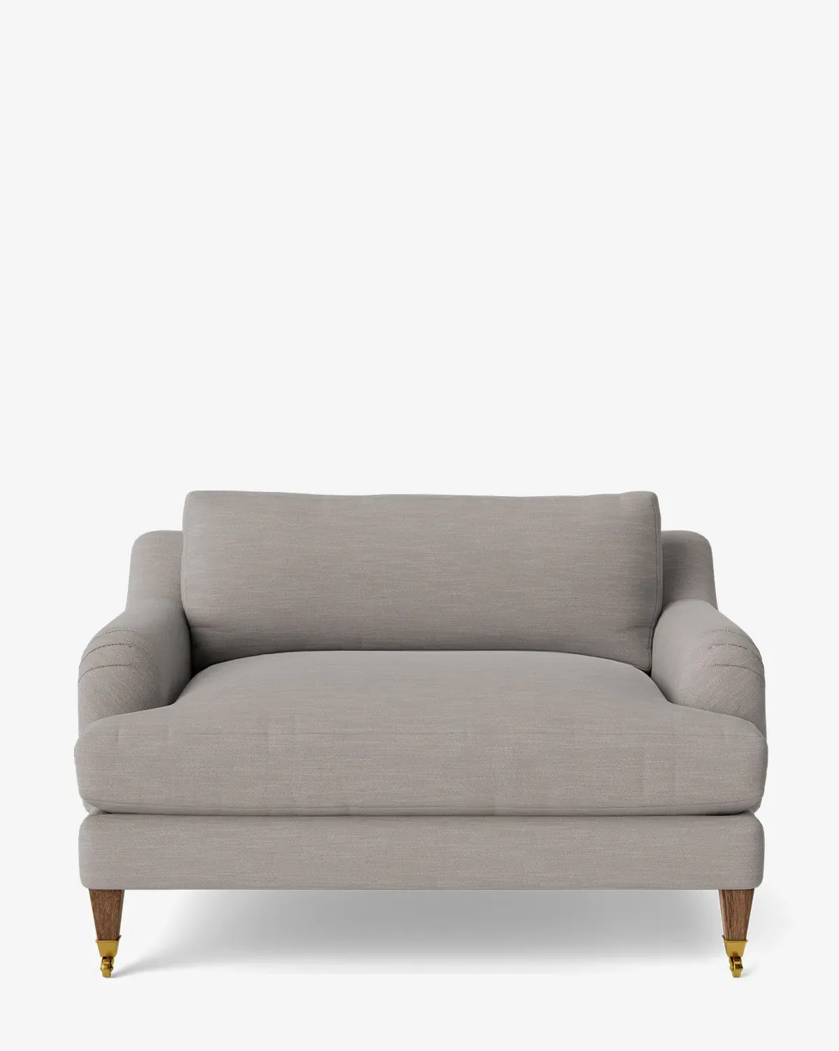 Lucille English Roll Arm Chair and a Half - Brown Oak product