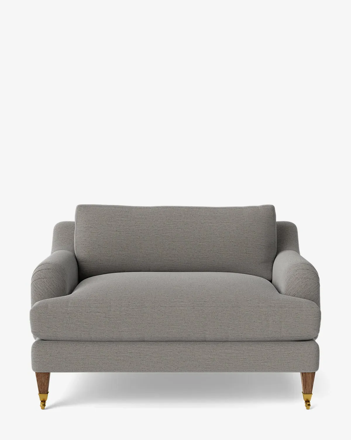 Lucille English Roll Arm Chair and a Half - Gray, Crypton product