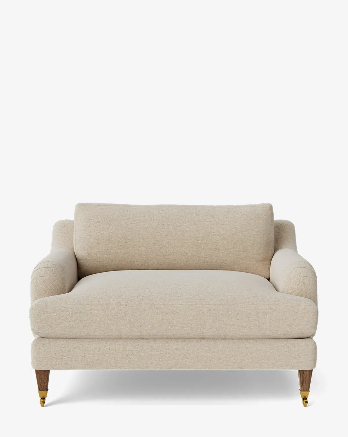 Lucille English Roll Arm Chair and a Half - Sand, Crypton product
