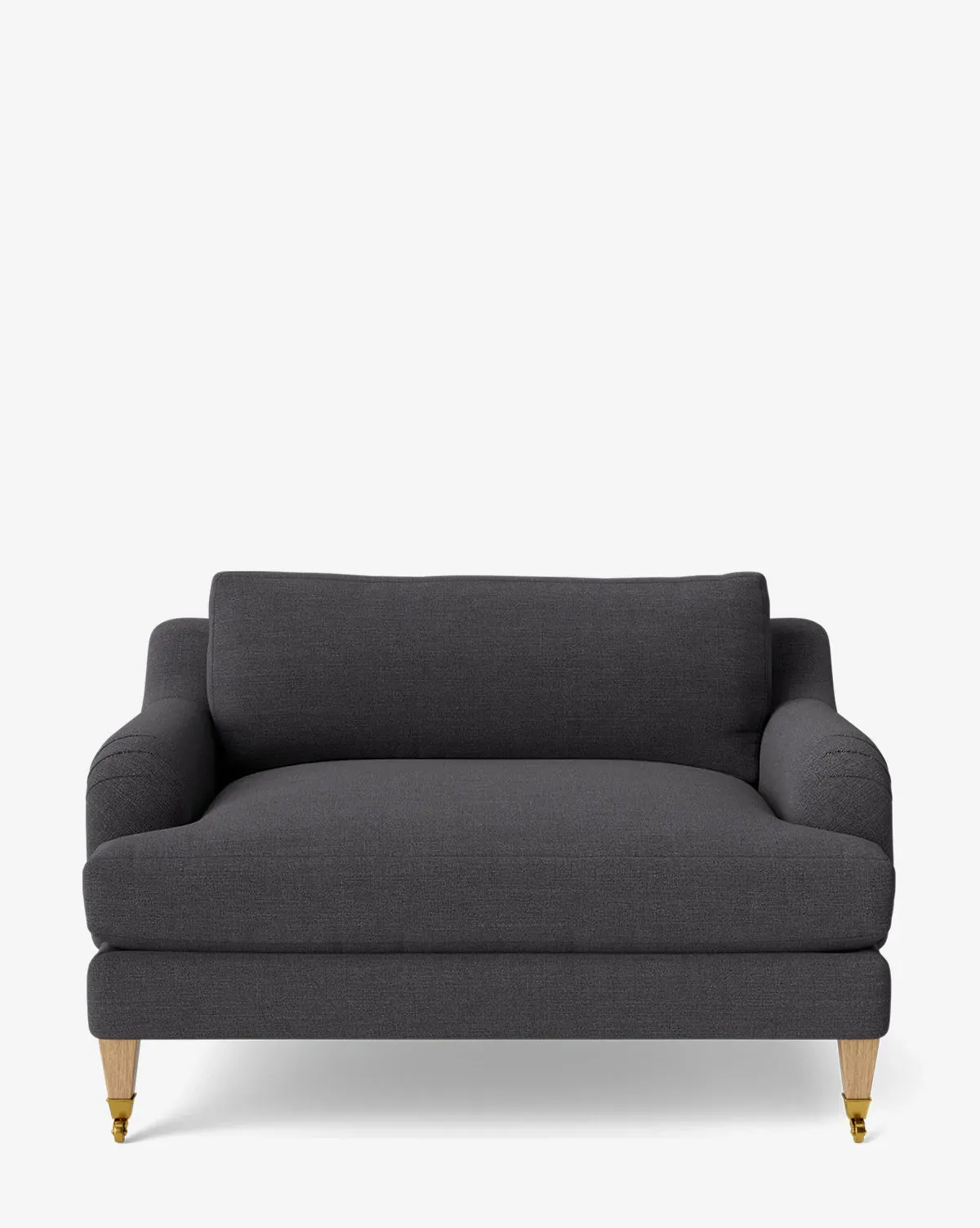 Lucille English Roll Arm Chair and a Half - Slate, Crypton product