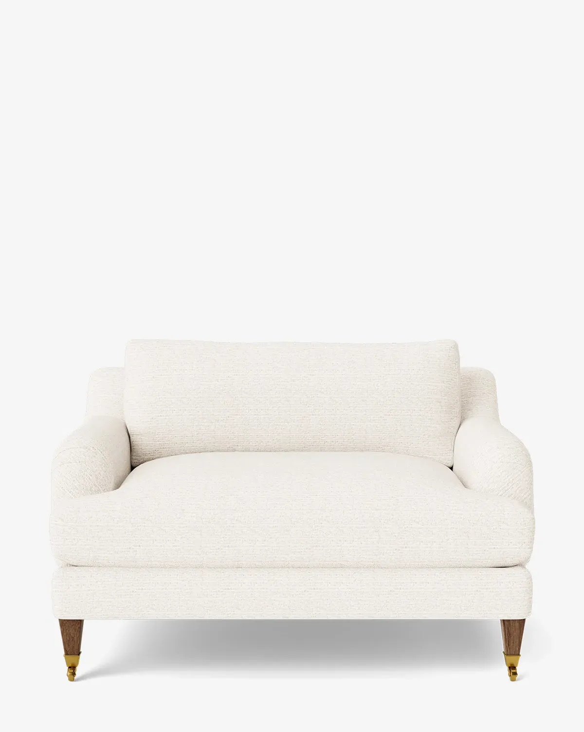 Lucille English Roll Arm Chair and a Half - Snow, Crypton product