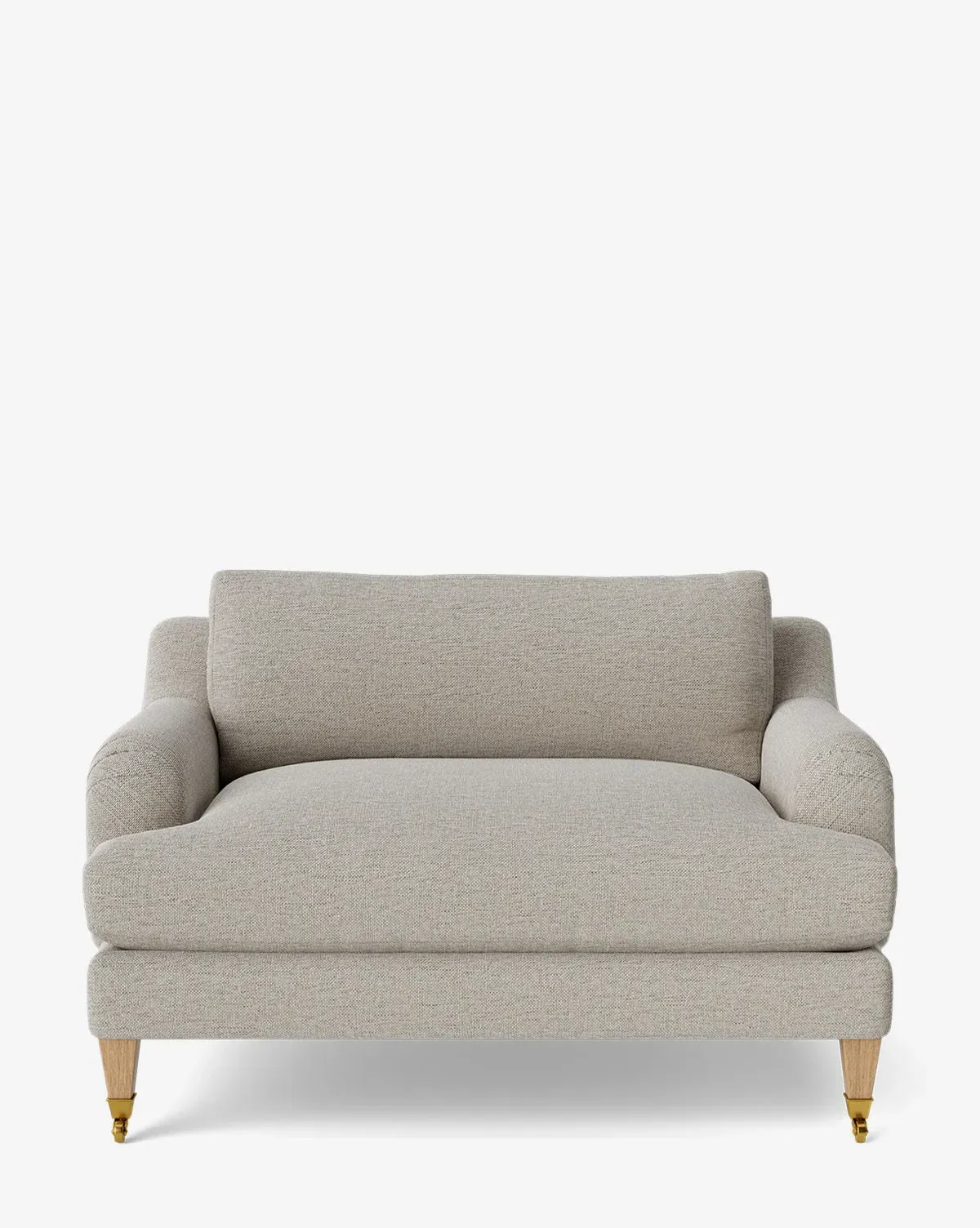 Lucille English Roll Arm Chair and a Half - Twine, Crypton product