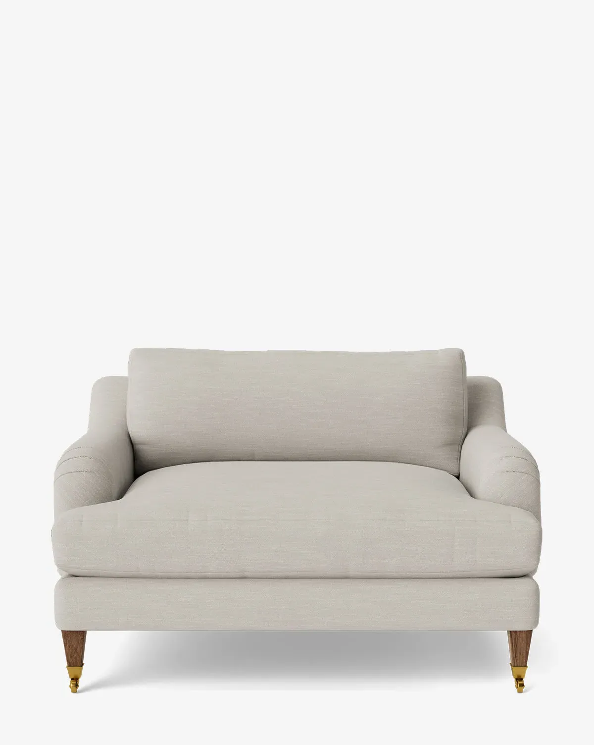 Lucille English Roll Arm Chair and a Half - White Sands, Perennials product