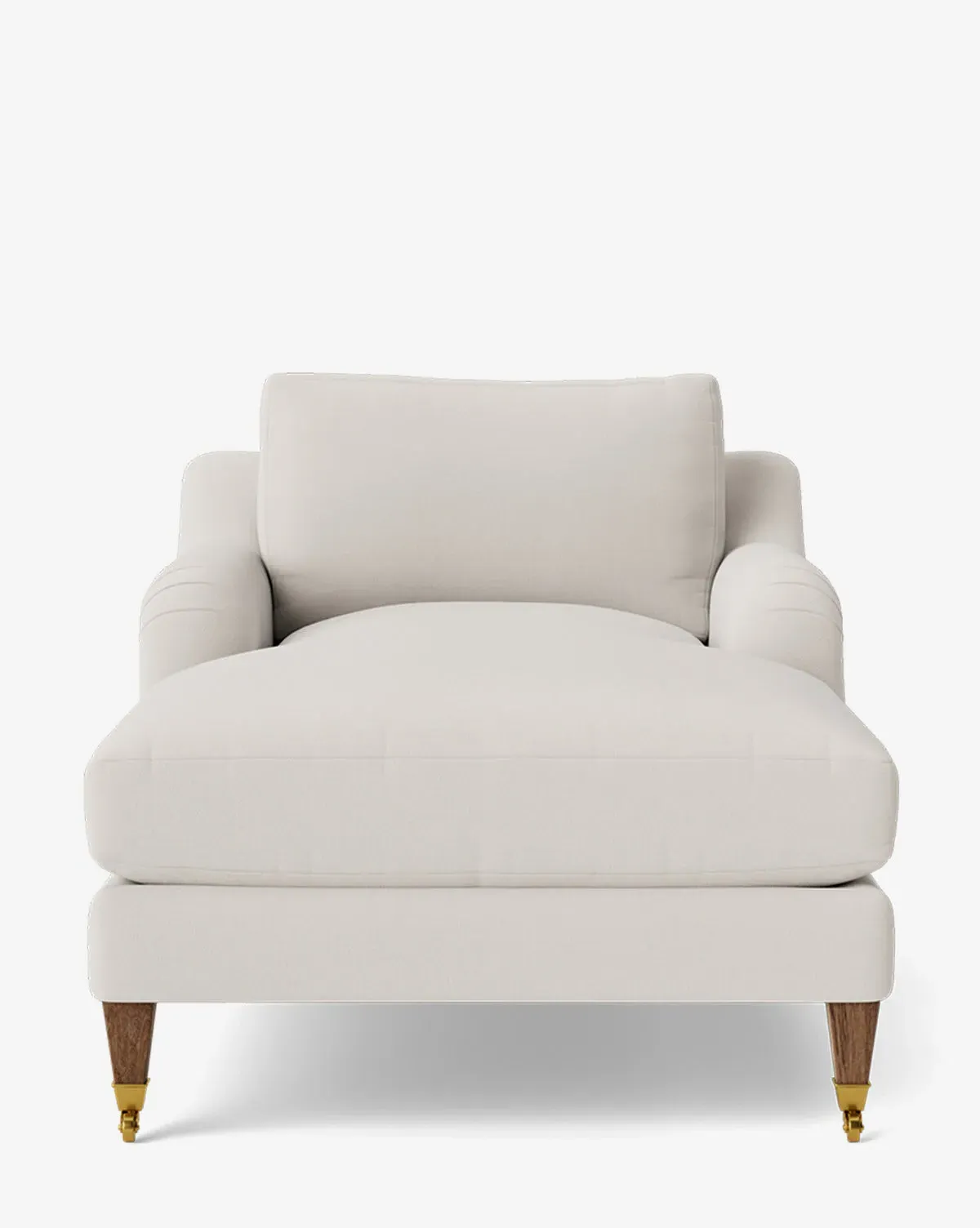 Lucille English Roll Arm Chaise Lounge - Blanc, Crypton product