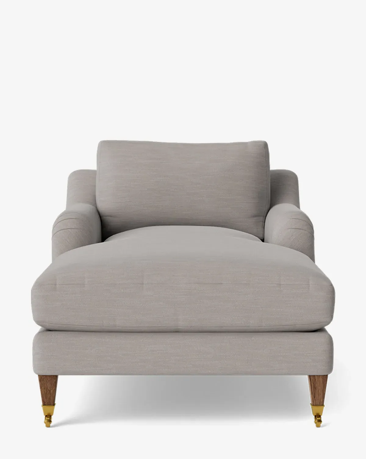 Lucille English Roll Arm Chaise Lounge - Brown Oak product