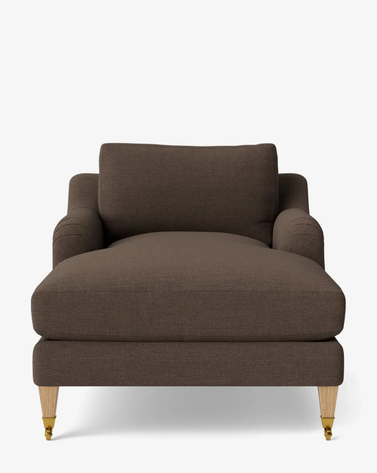 Lucille English Roll Arm Chaise Lounge - Coffee, Crypton product