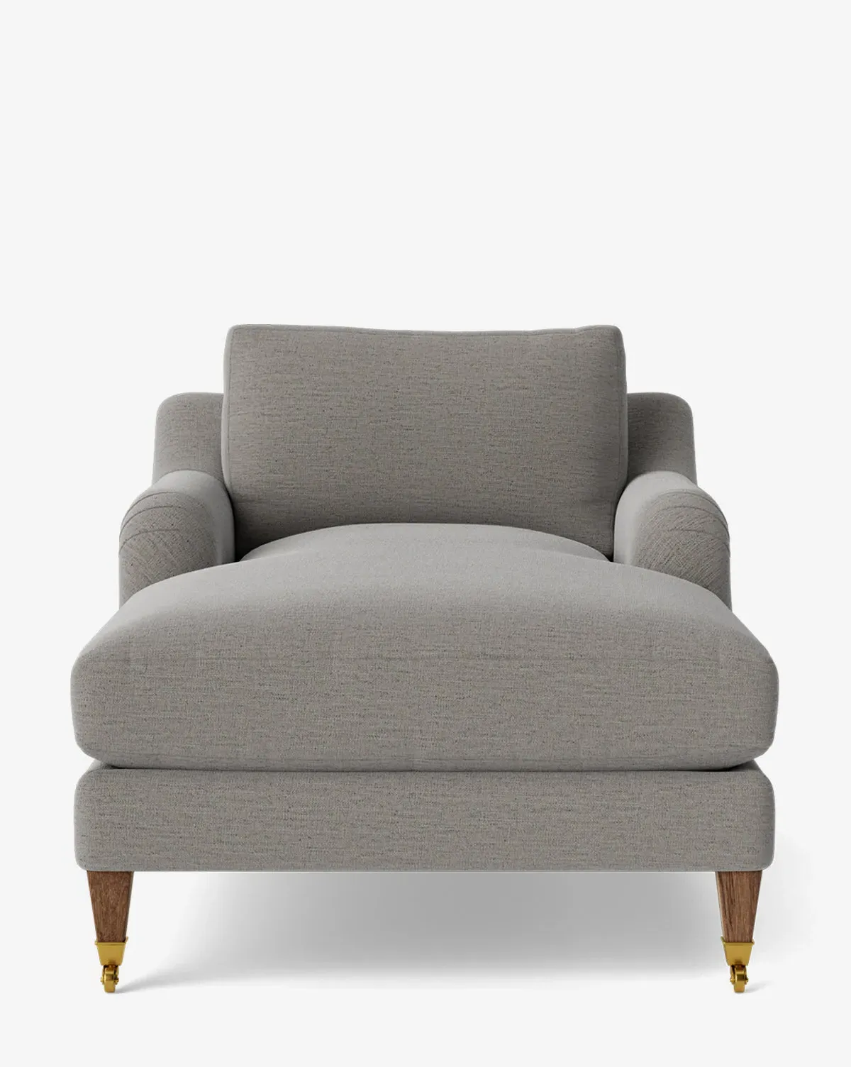 Lucille English Roll Arm Chaise Lounge - Gray, Crypton product