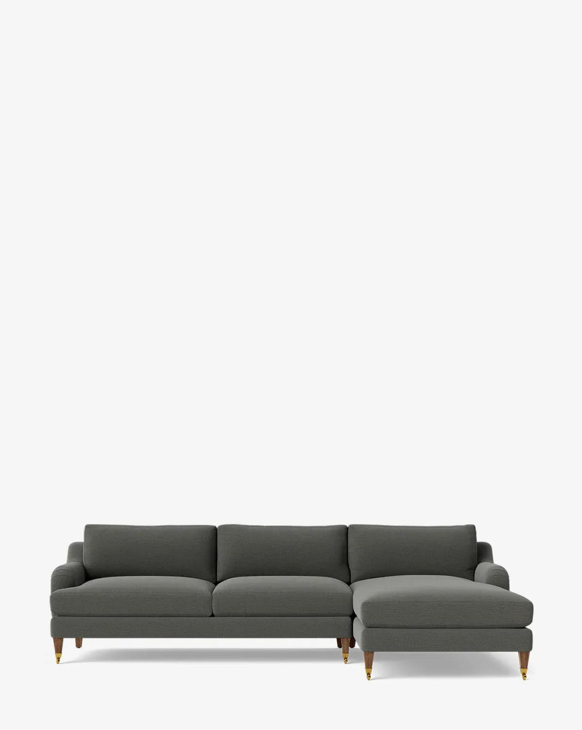 Lucille English Roll Arm Left Chaise Sectional - Midnight, Crypton product