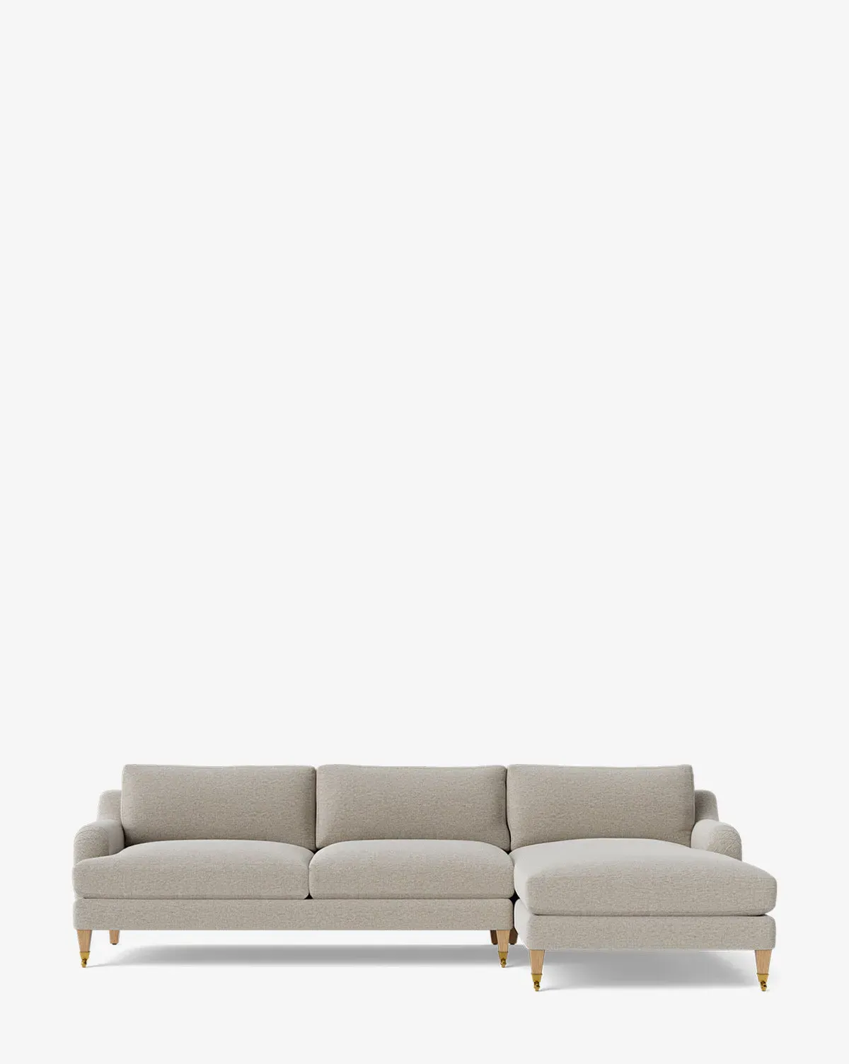 Lucille English Roll Arm Left Chaise Sectional - Twine, Crypton product