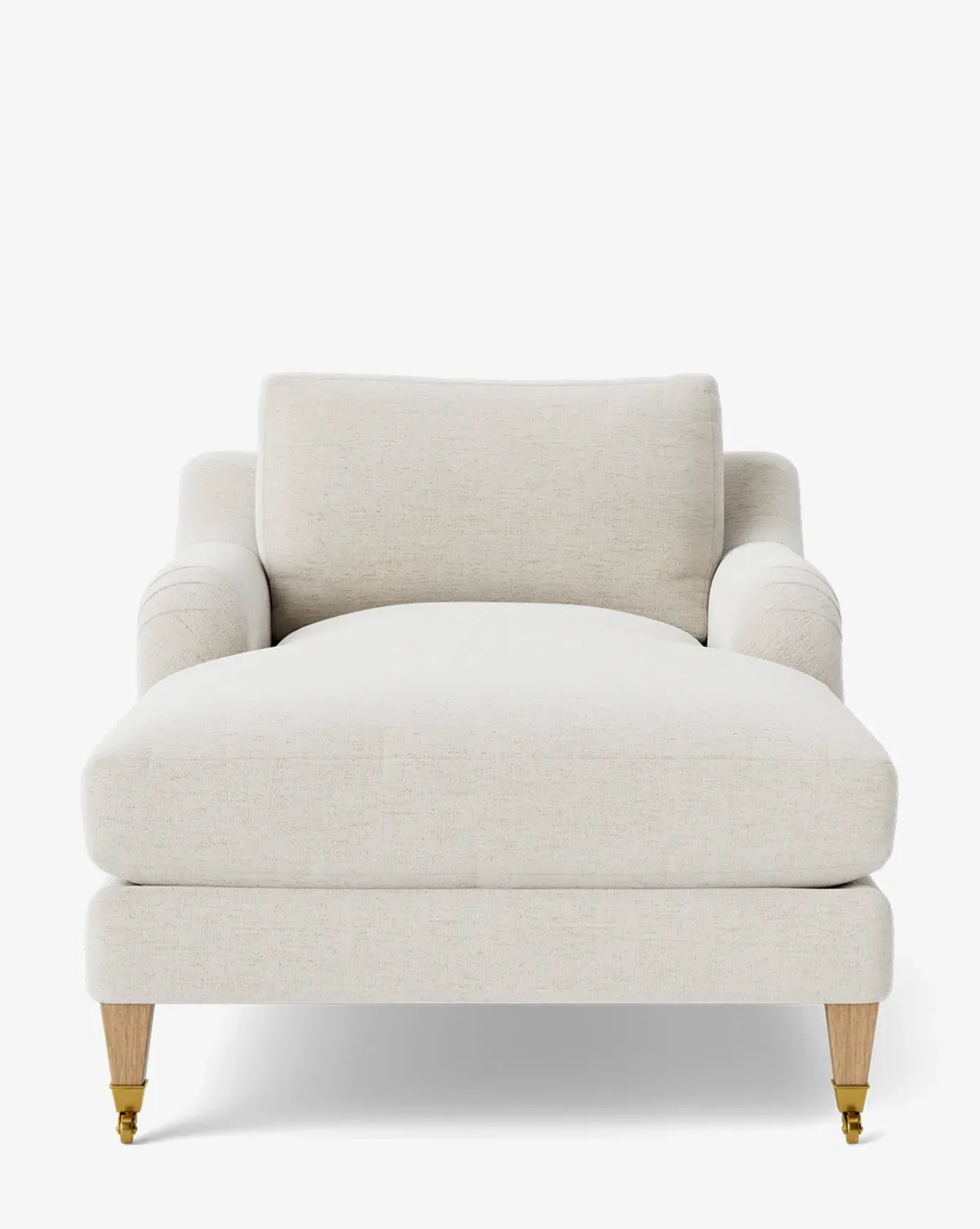 Lucille English Roll Arm Lounge Chair - Alabaster, Crypton product