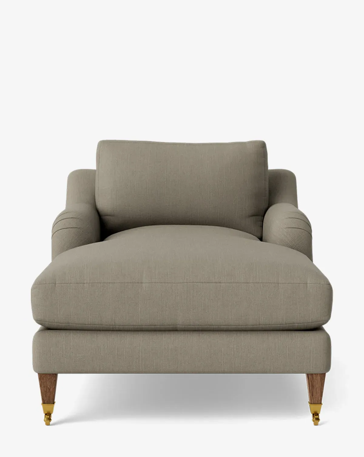 Lucille English Roll Arm Lounge Chair - Cement, Belgian Linen product