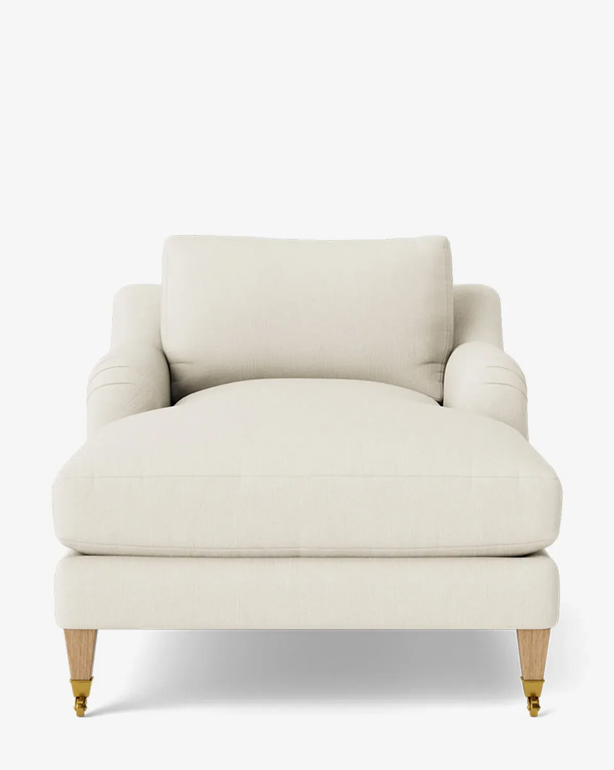 Lucille English Roll Arm Lounge Chair - Chantilly, Belgian Linen product