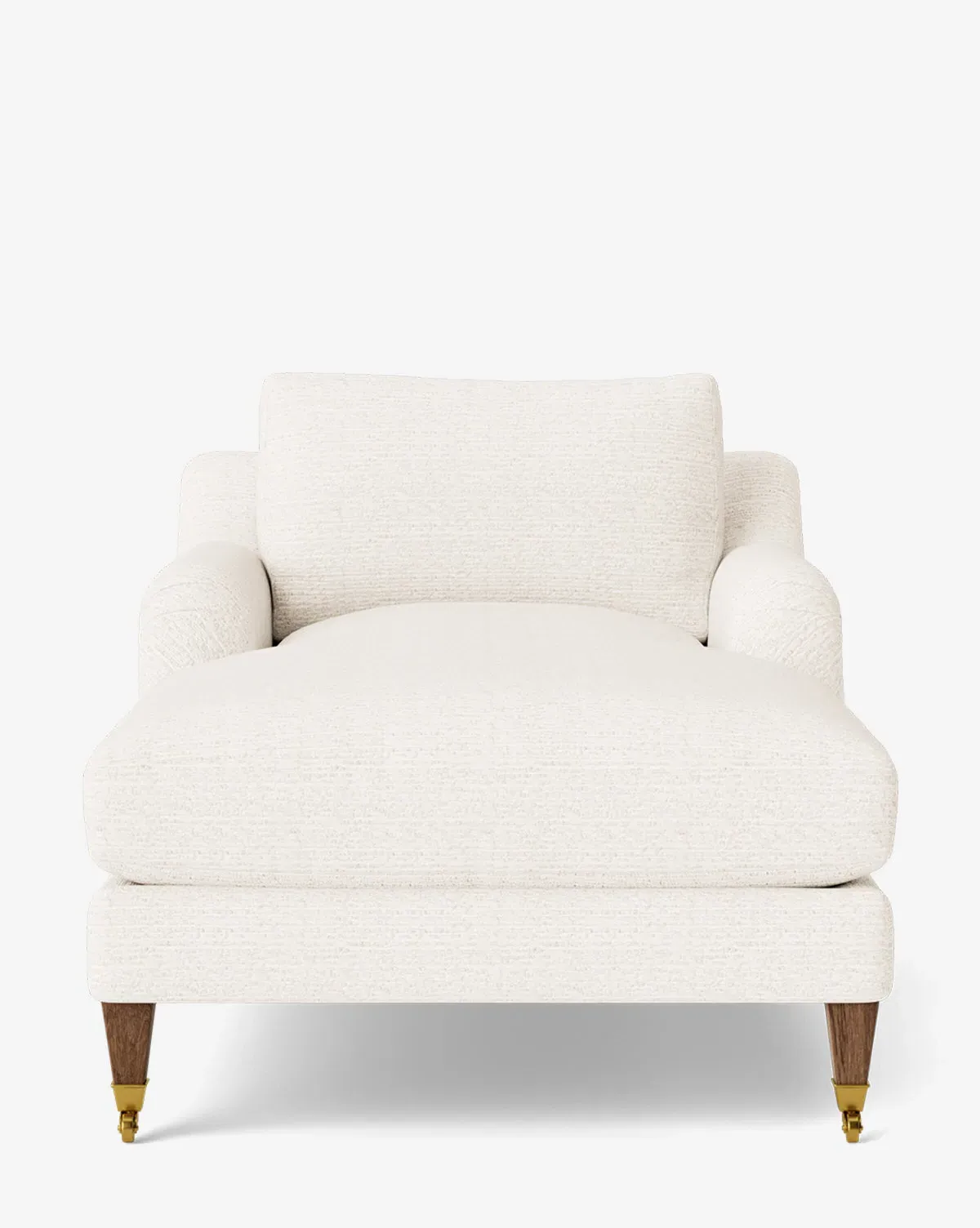 Lucille English Roll Arm Lounge Chair - Snow, Crypton product