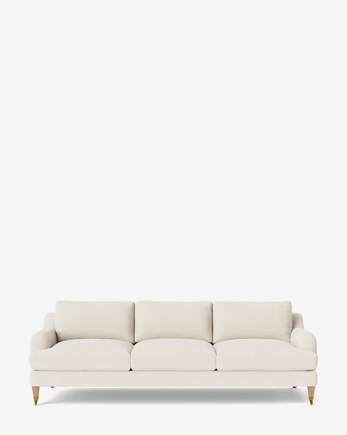Lucille English Roll Arm Sofa - Almond Crypton, Natural Oak product