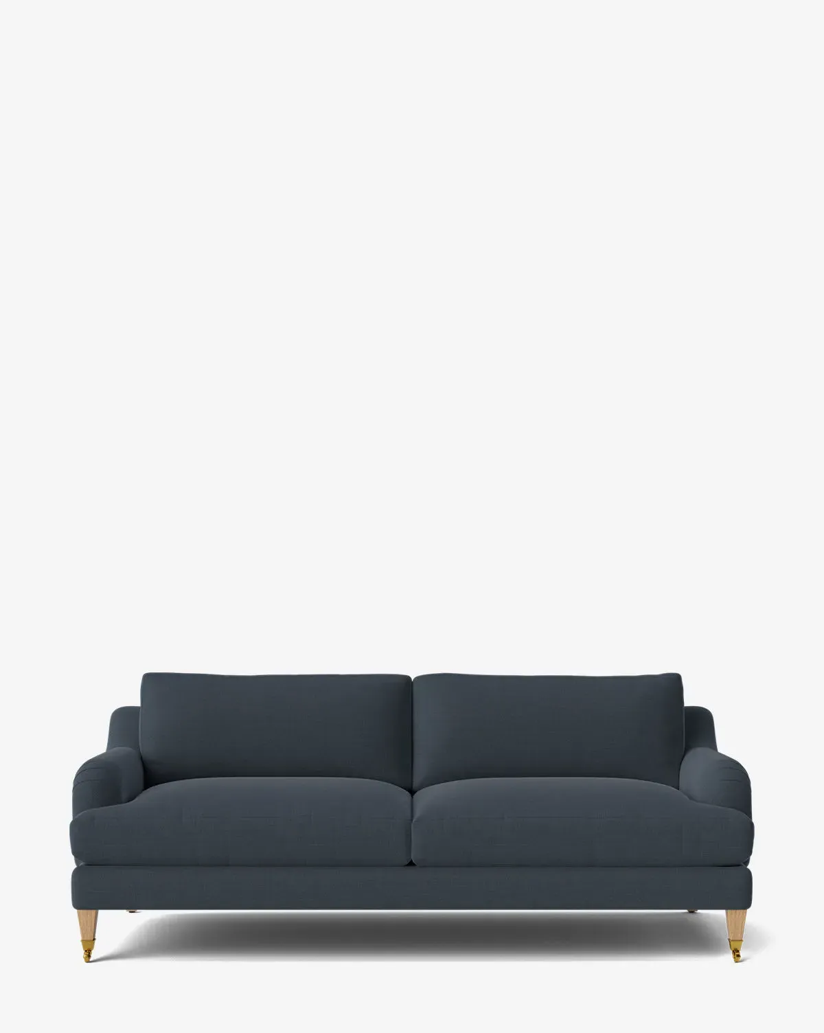 Lucille English Roll Arm Sofa - Ink Linen, Natural Oak product