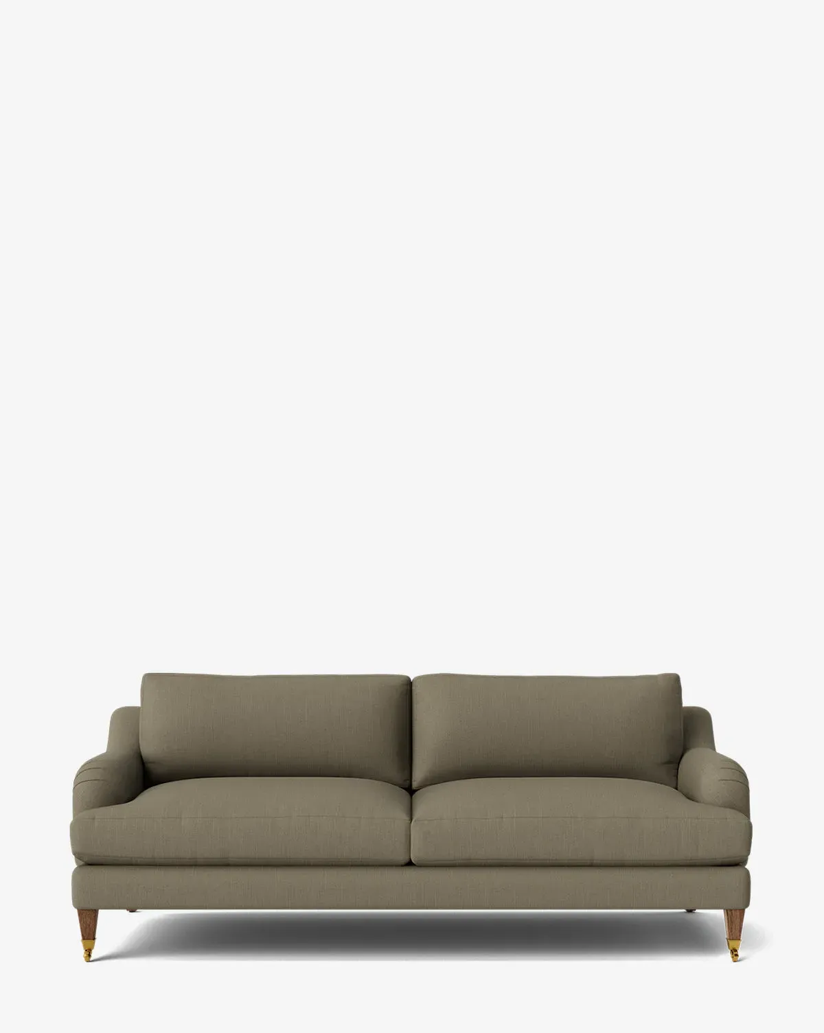 Lucille English Roll Arm Sofa - Khaki, Belgian Linen product