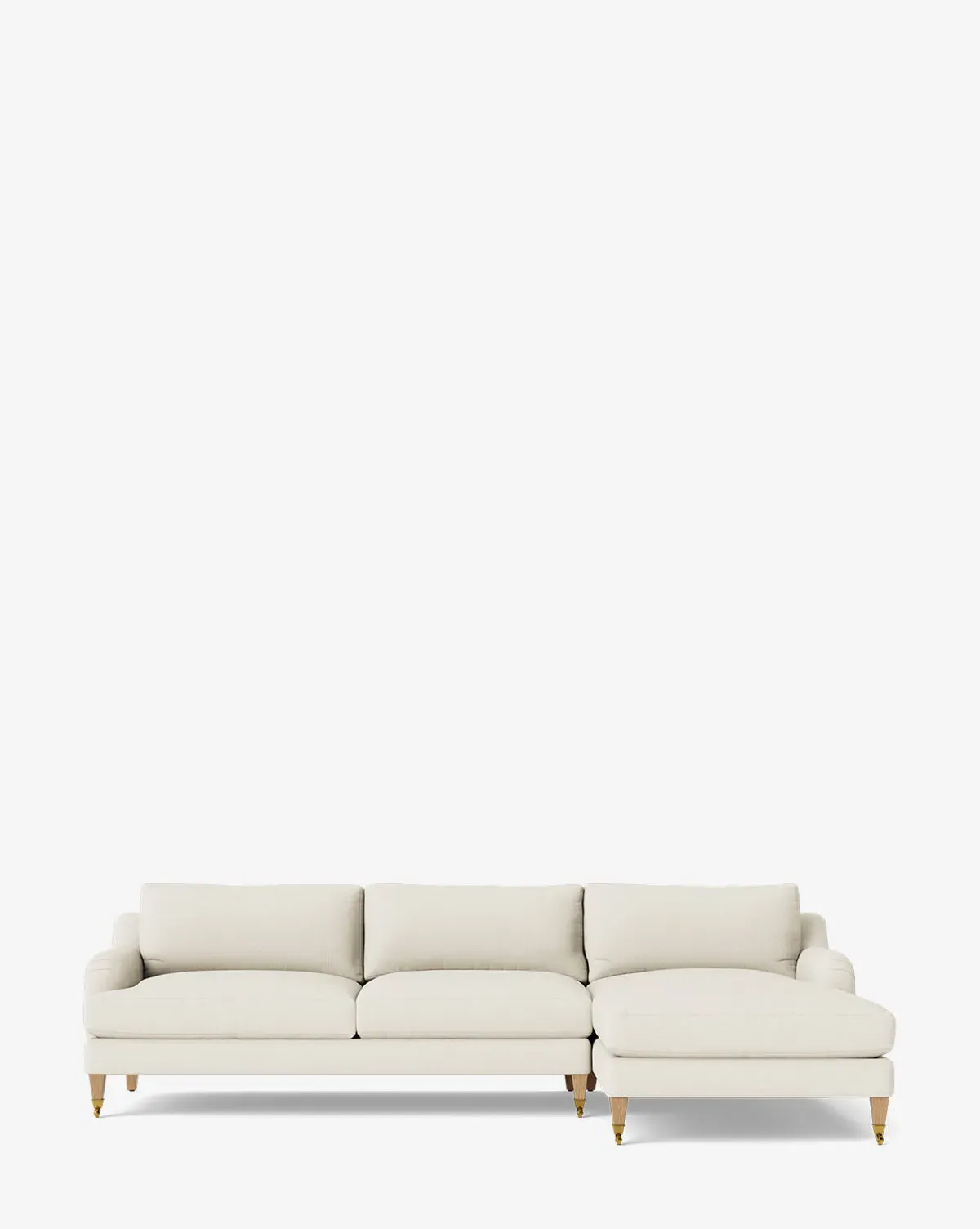 Lucille Left Chaise Sectional - Belgian Linen, Oak product